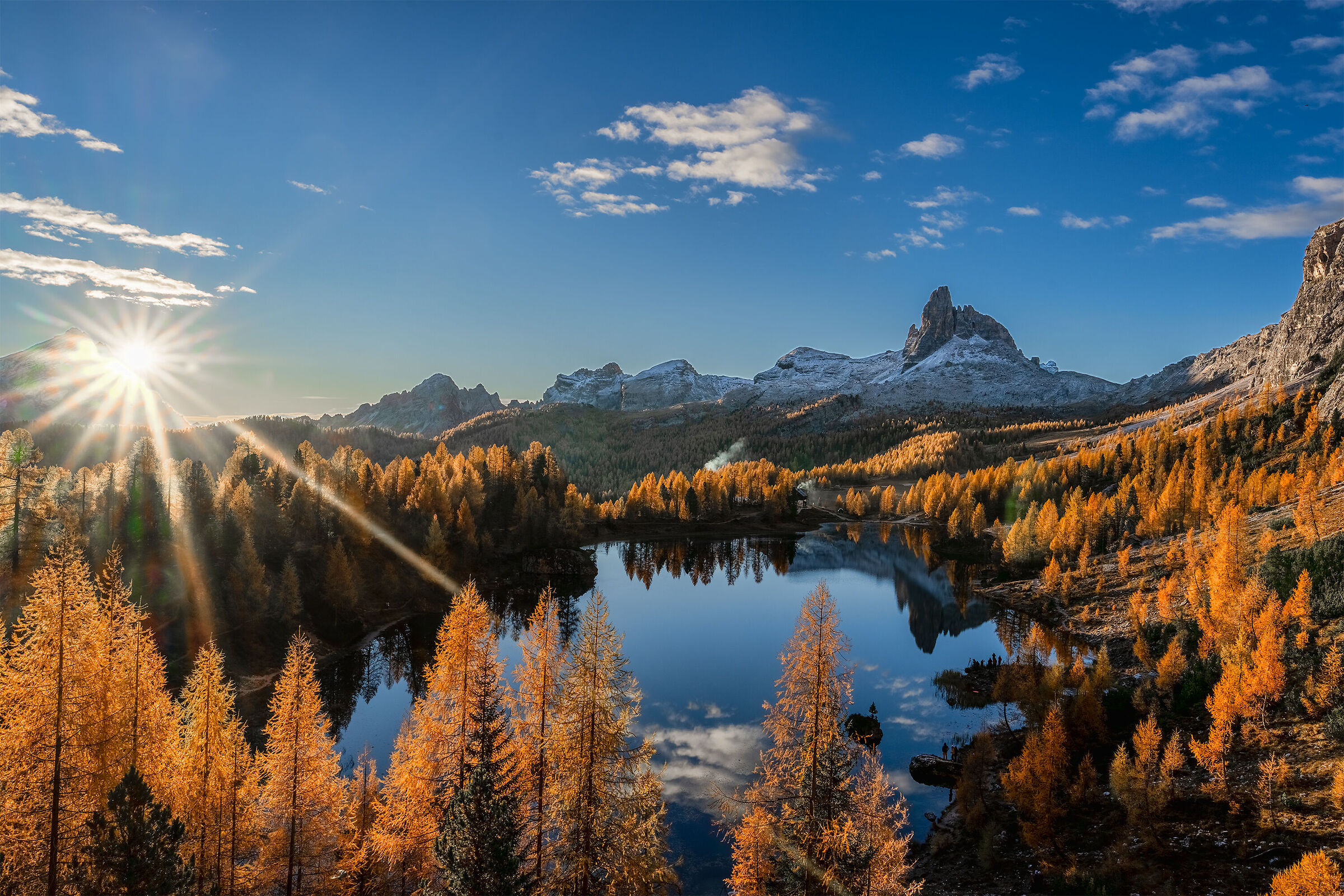 Autumn in the Dolomites Lake Federa
