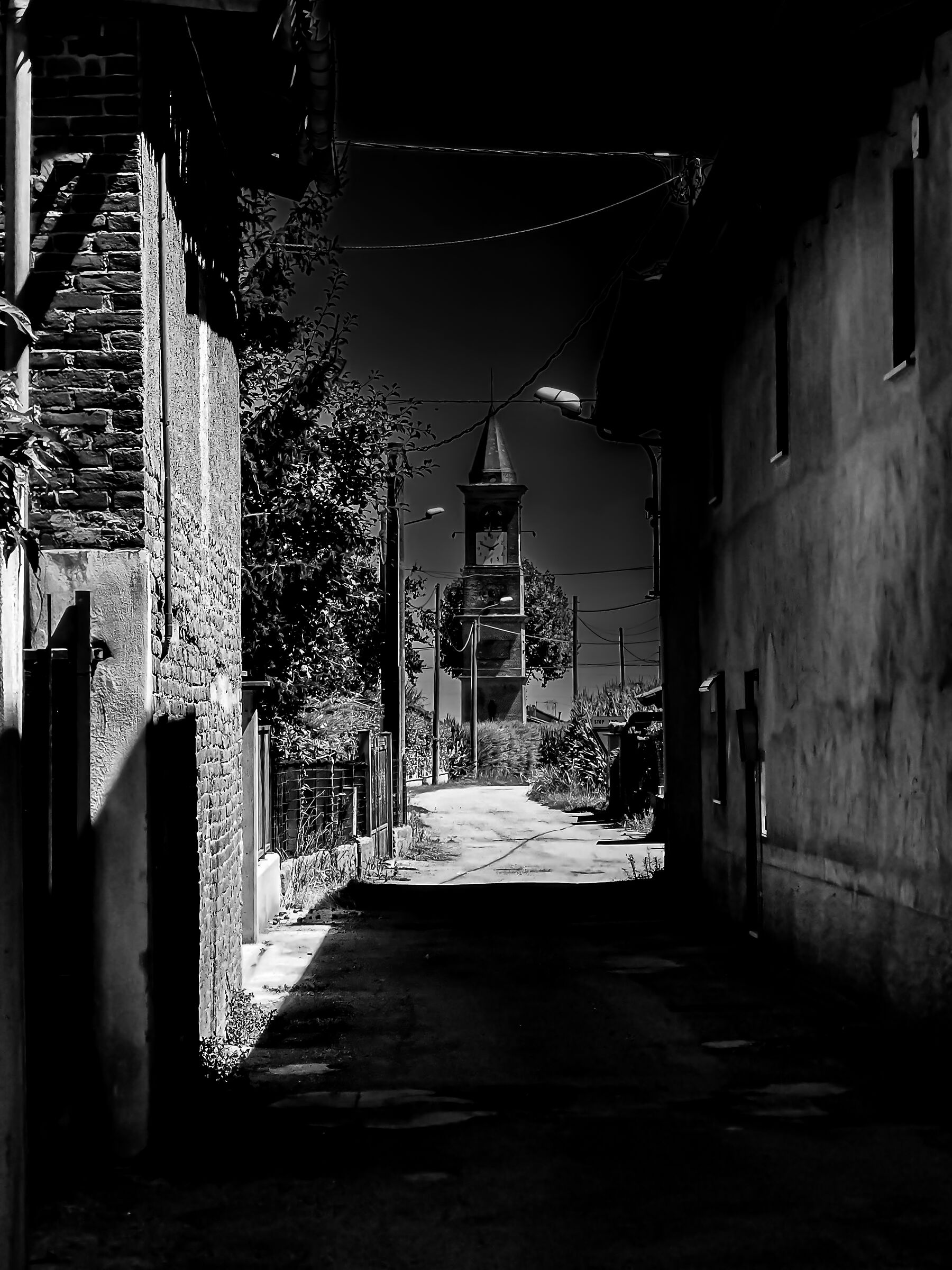 Small bell tower in a small country village