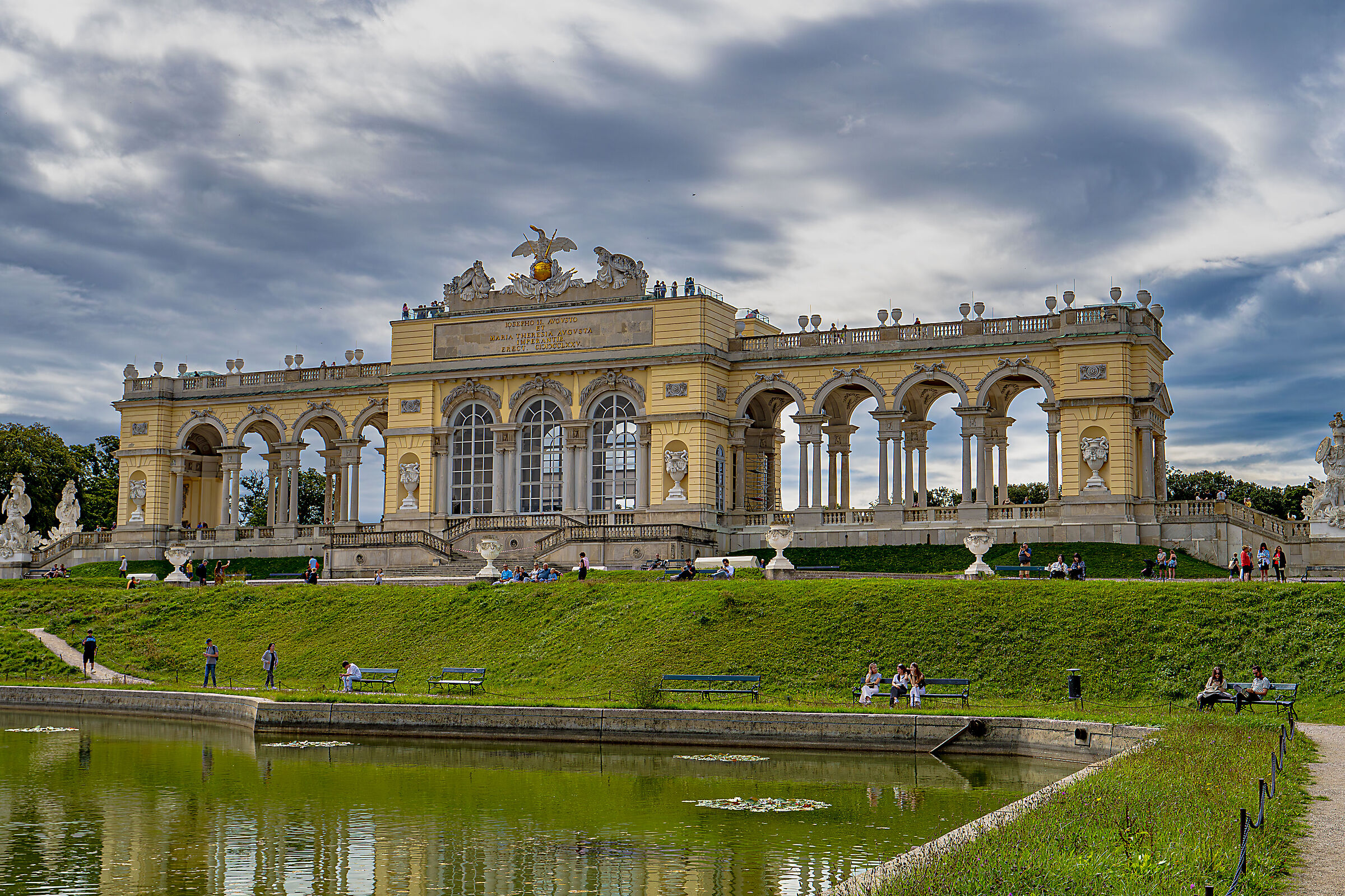 The Gloriette in the park of Schönbrunn Palace
