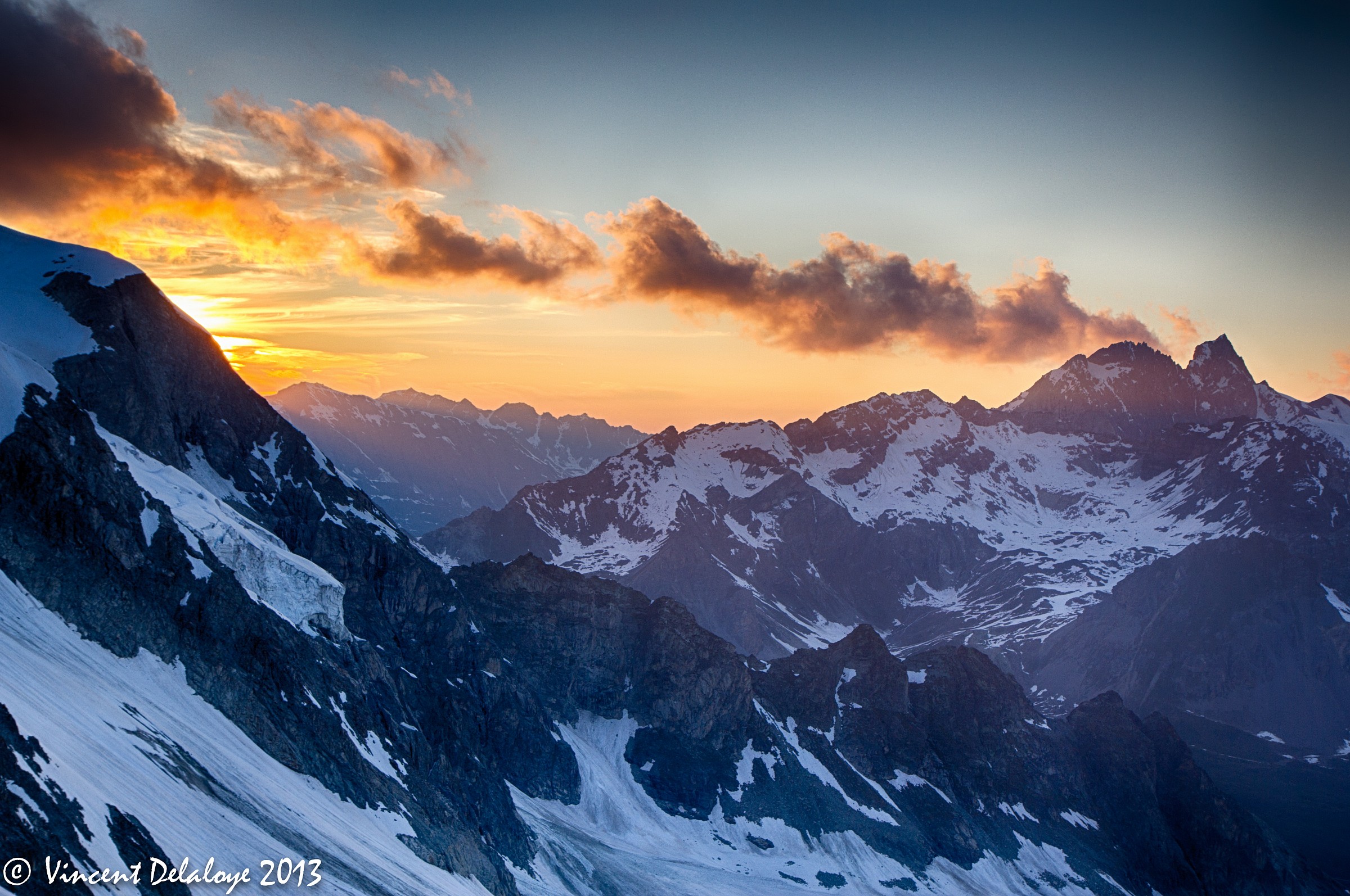 Tramonto in montagna