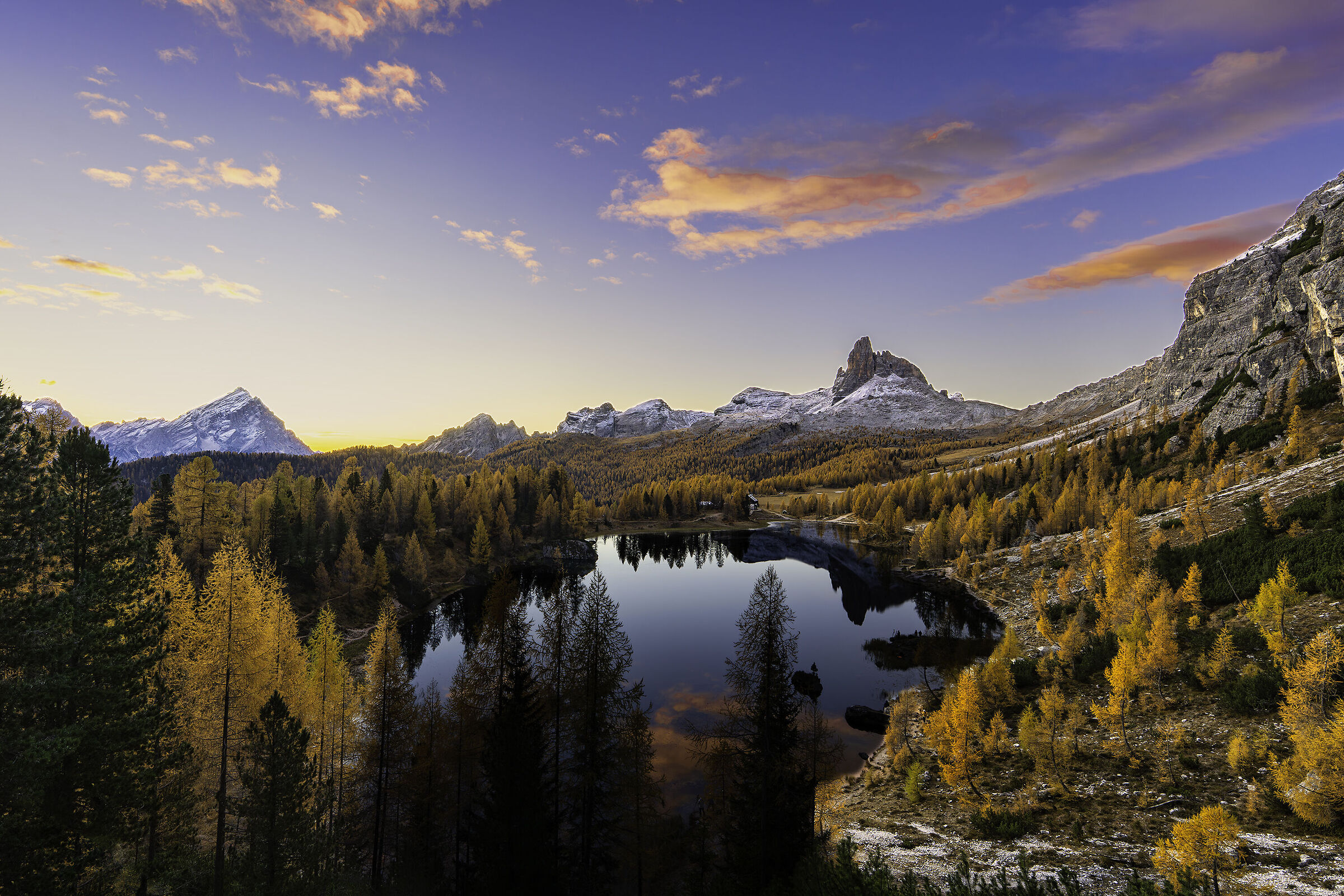 Autumn in the Dolomites Lake Federa