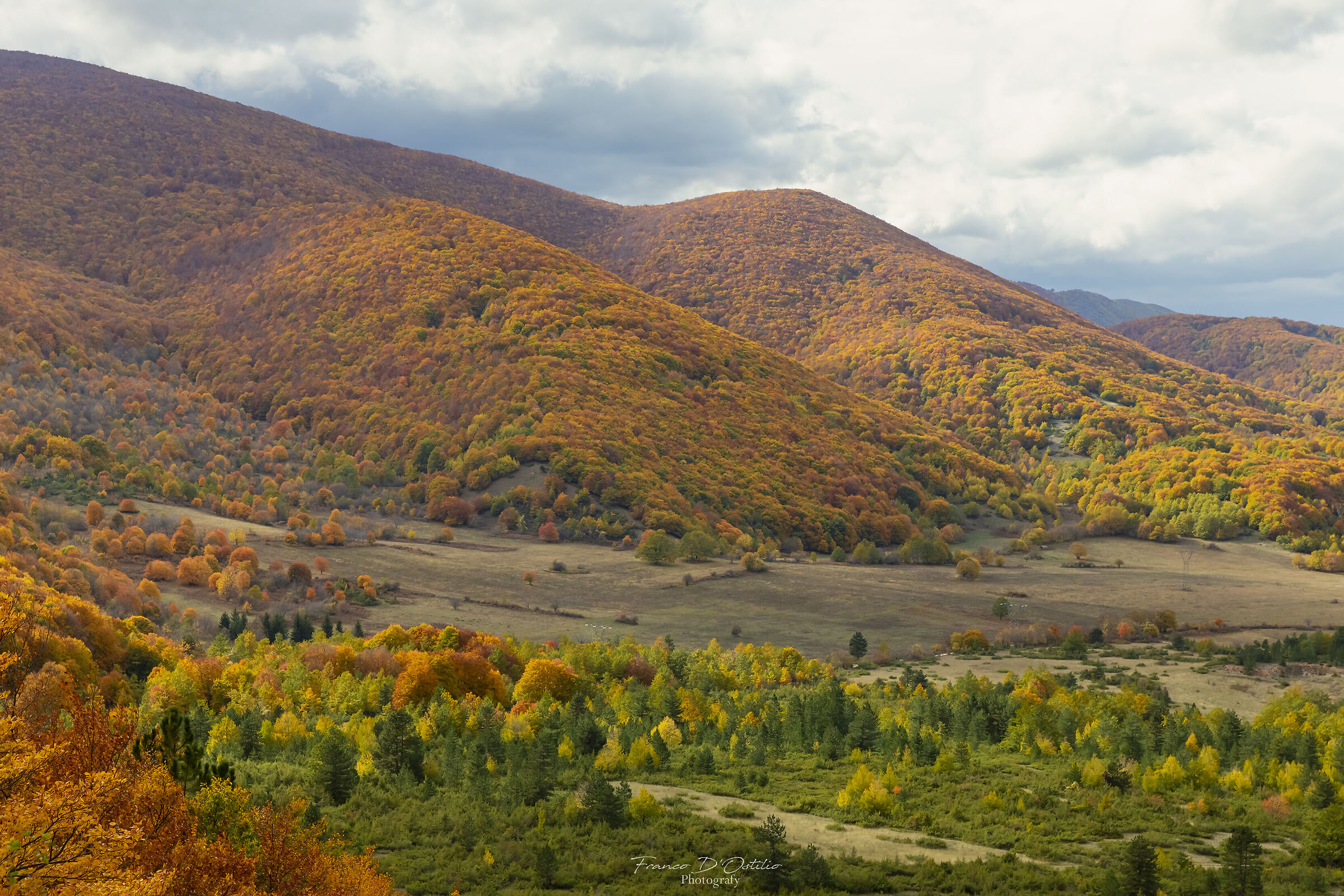 Colori autunnali ,montagne del Morrone, Abruzzo.