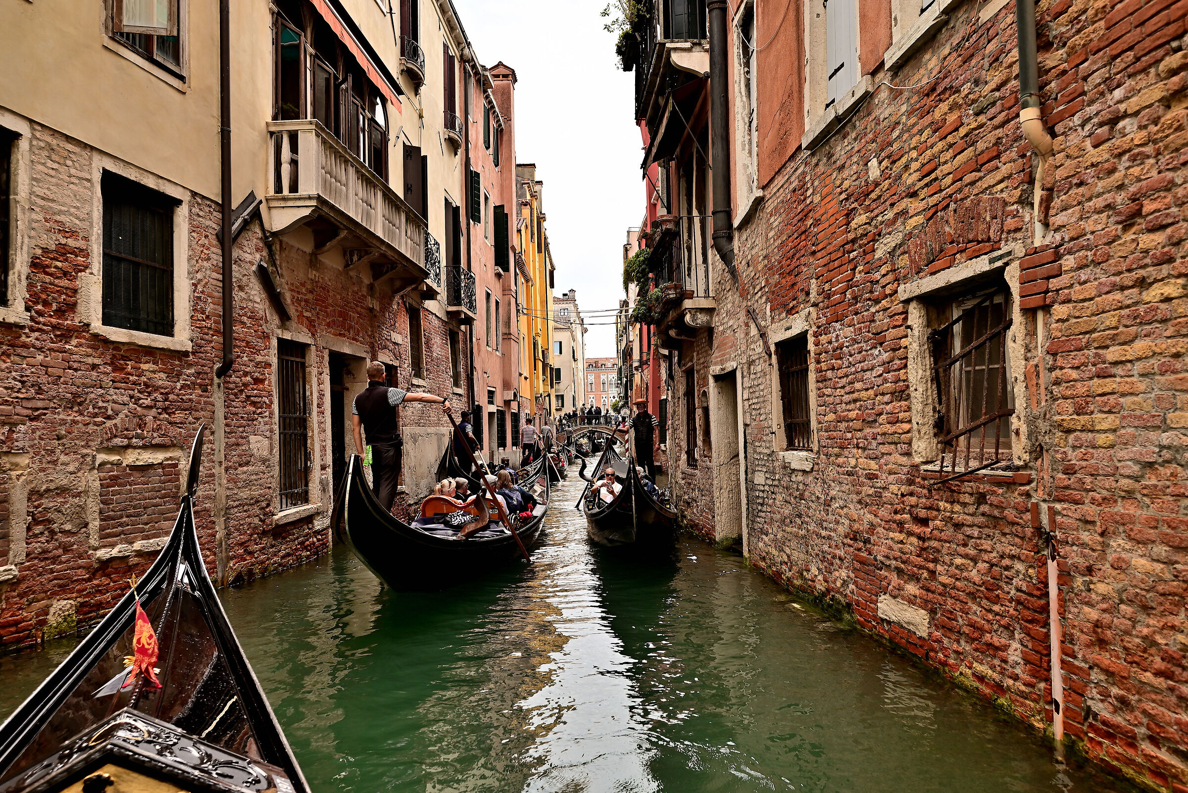 Venice canal & gondola traffic