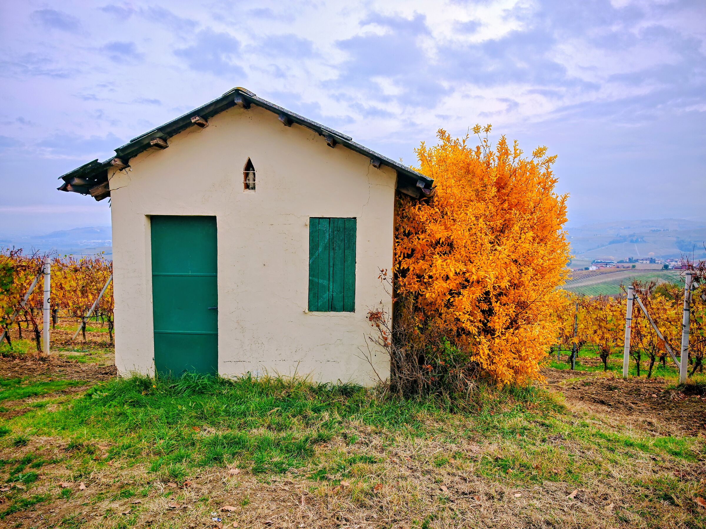 Colored ciabot in Langa