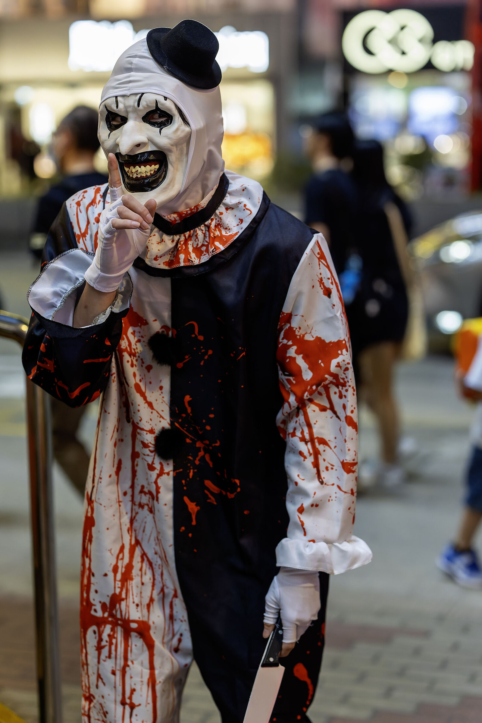 Scary clown in MongKok
