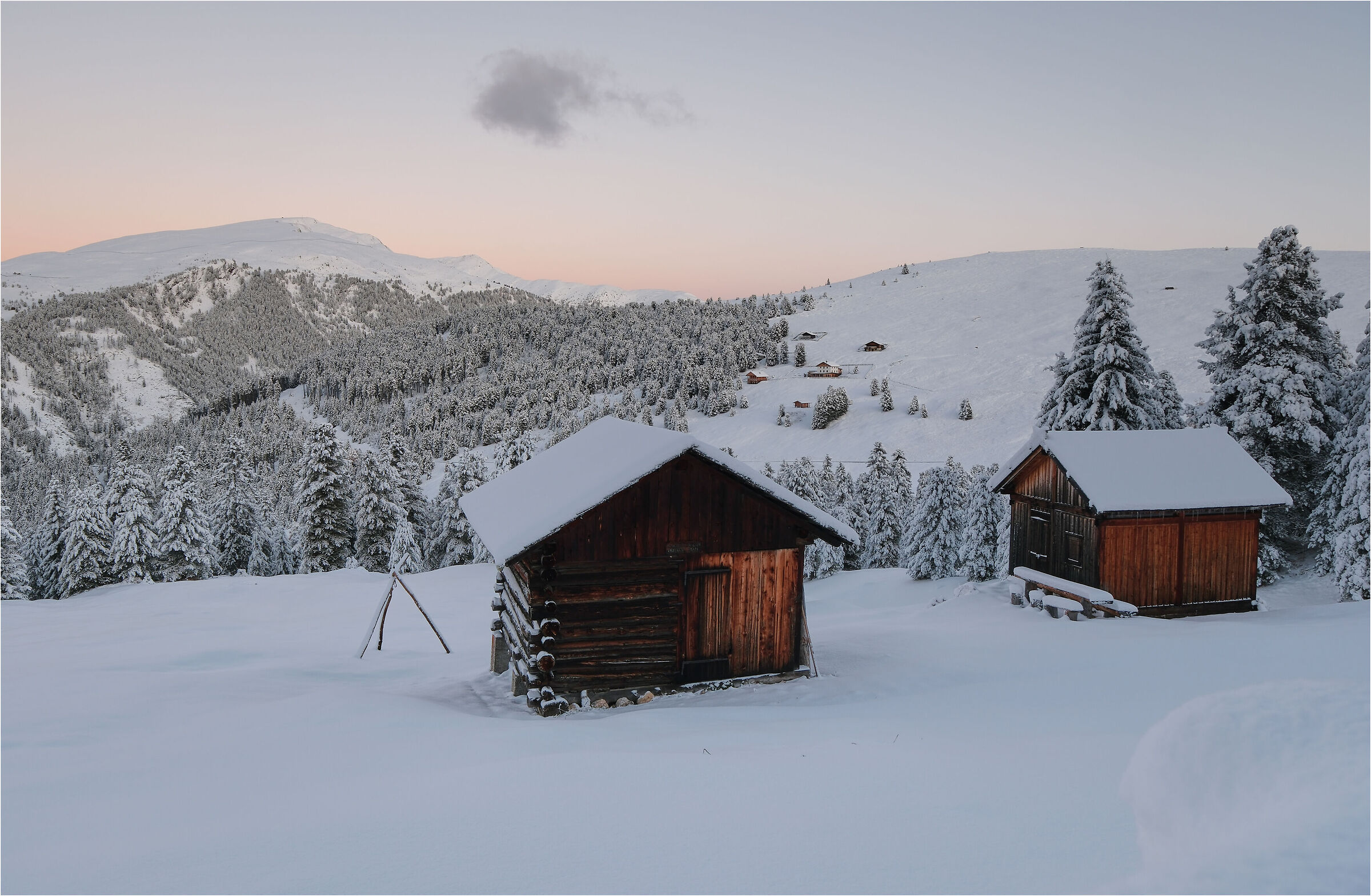 -inizio dell'inverno in solitudine tranquilla-