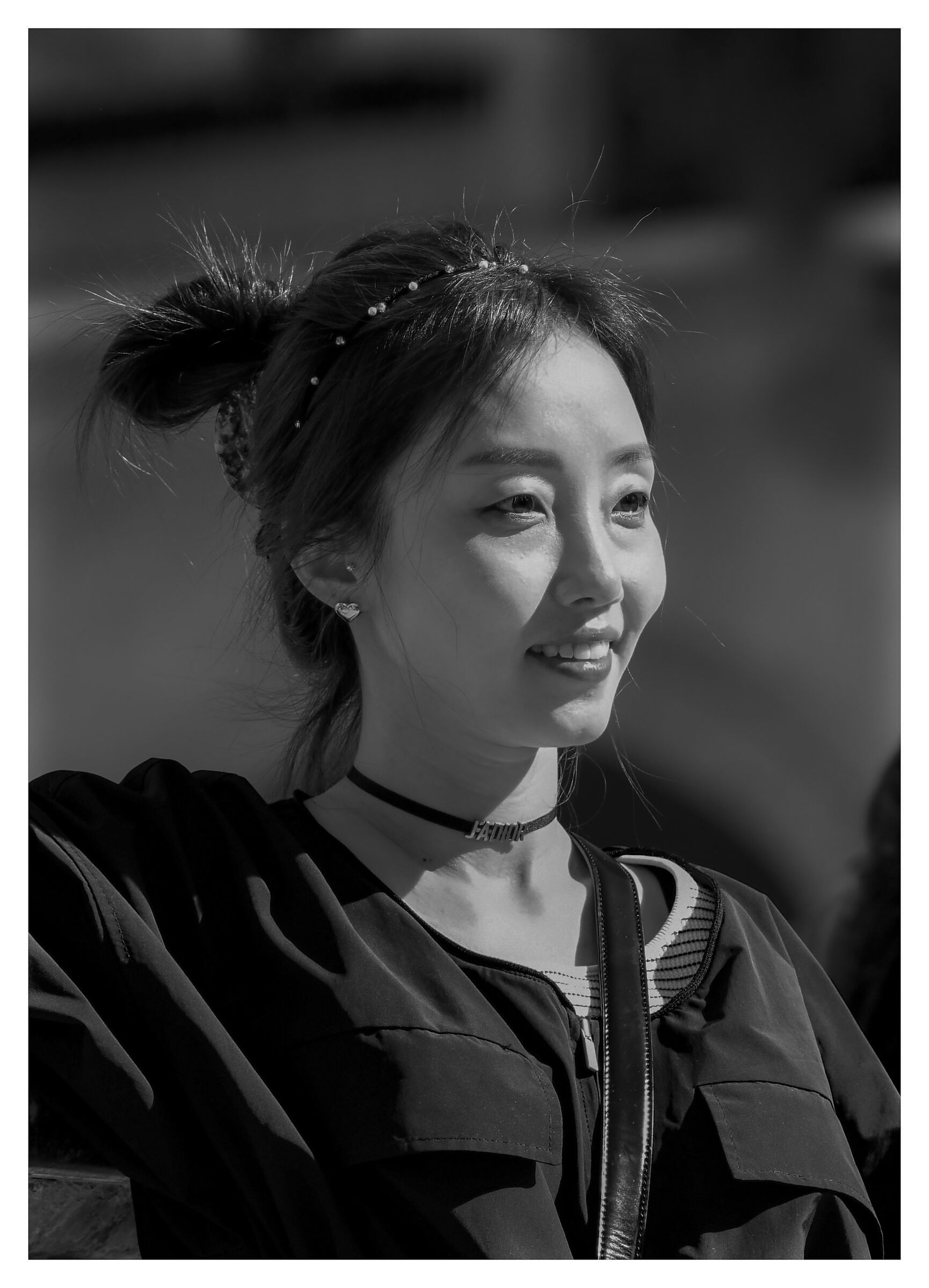 Almond-shaped eyes...