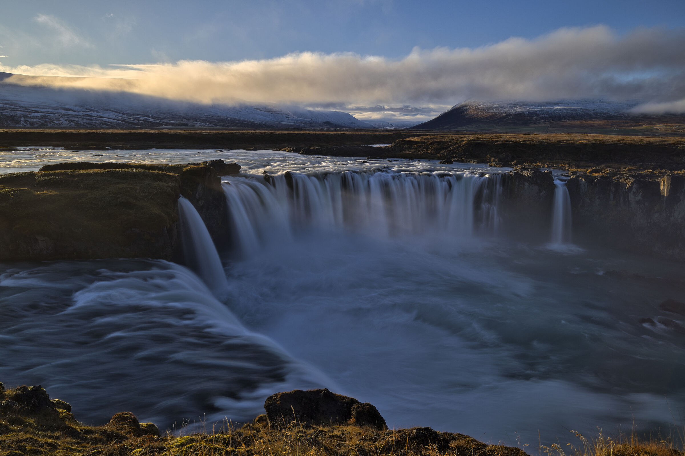 The waterfall of the gods - Goðafoss at sunset