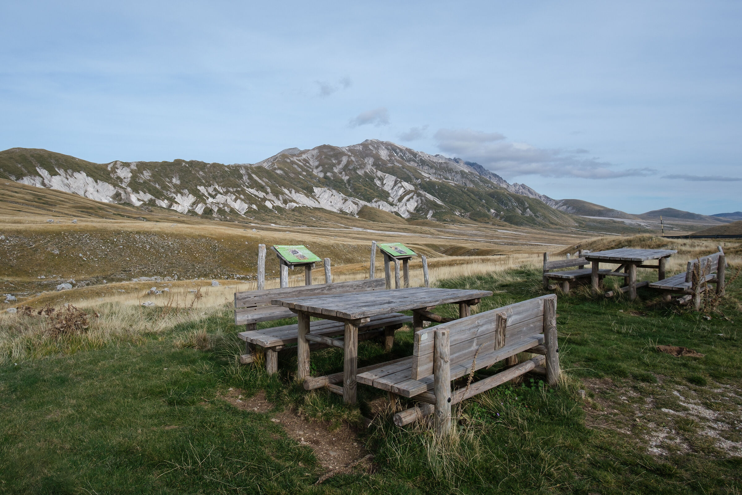 Una pausa, prima di salire al Monte Brancastello