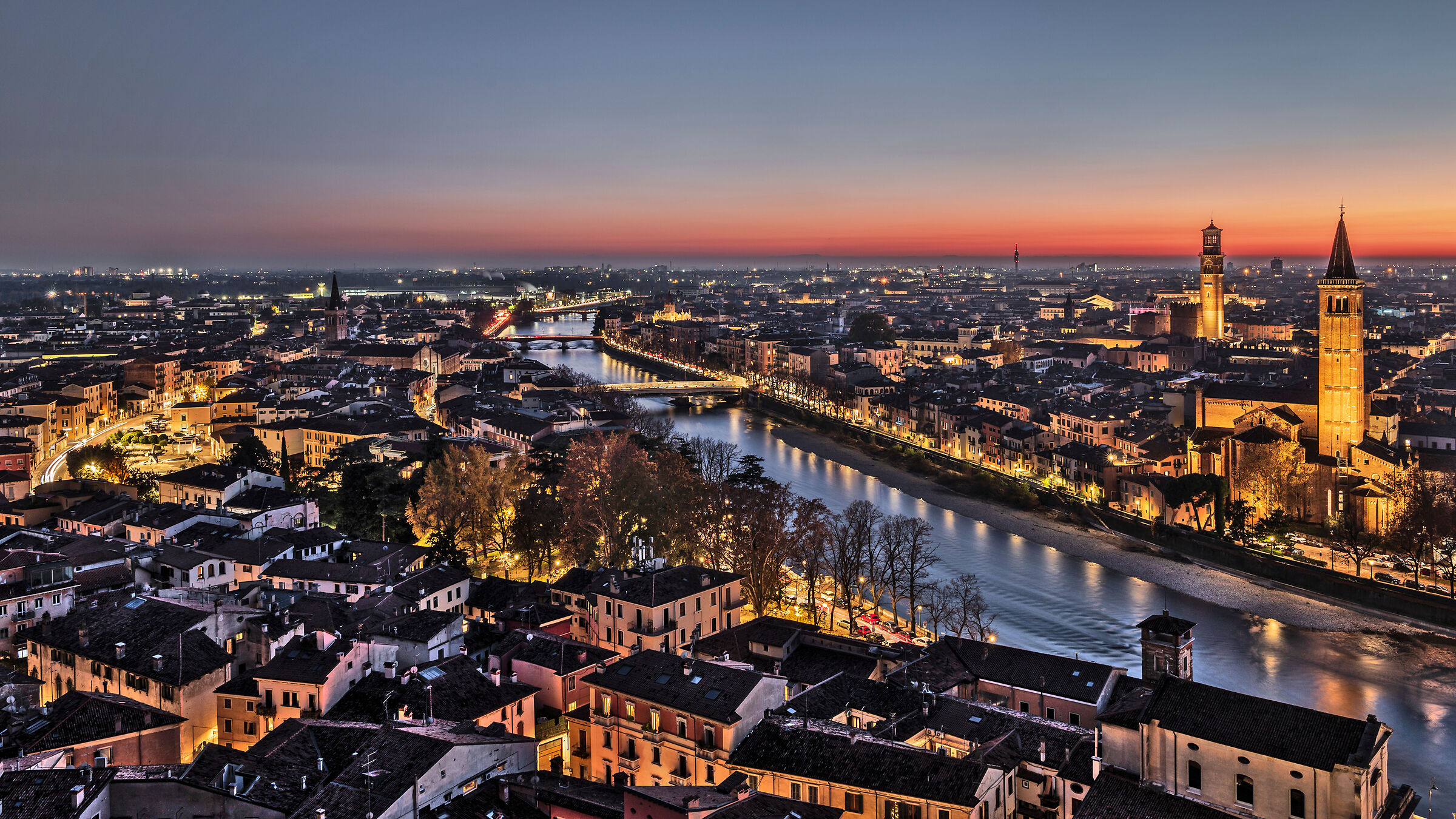Bird's Eye View over Verona