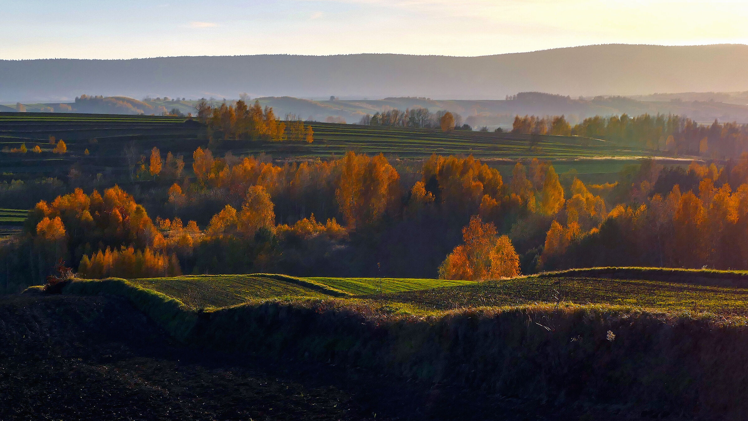 Il sole sorge in autunno