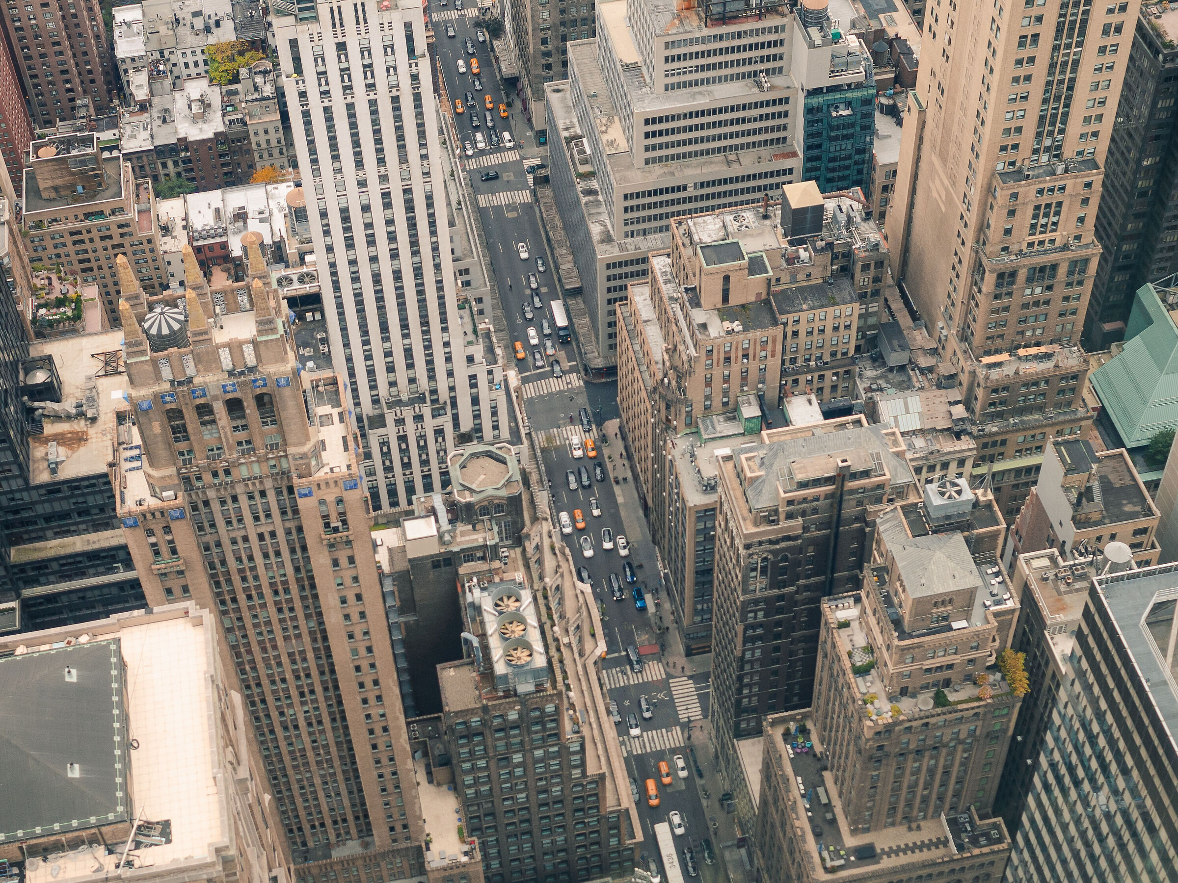 A bird's-eye view of New York City