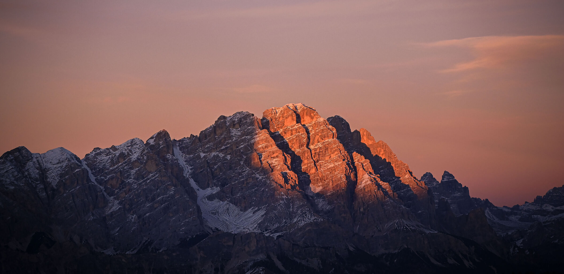 Sunset on the crystal