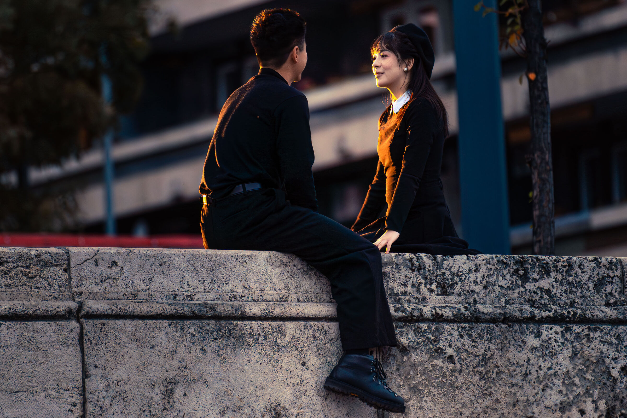 A breath before a kiss