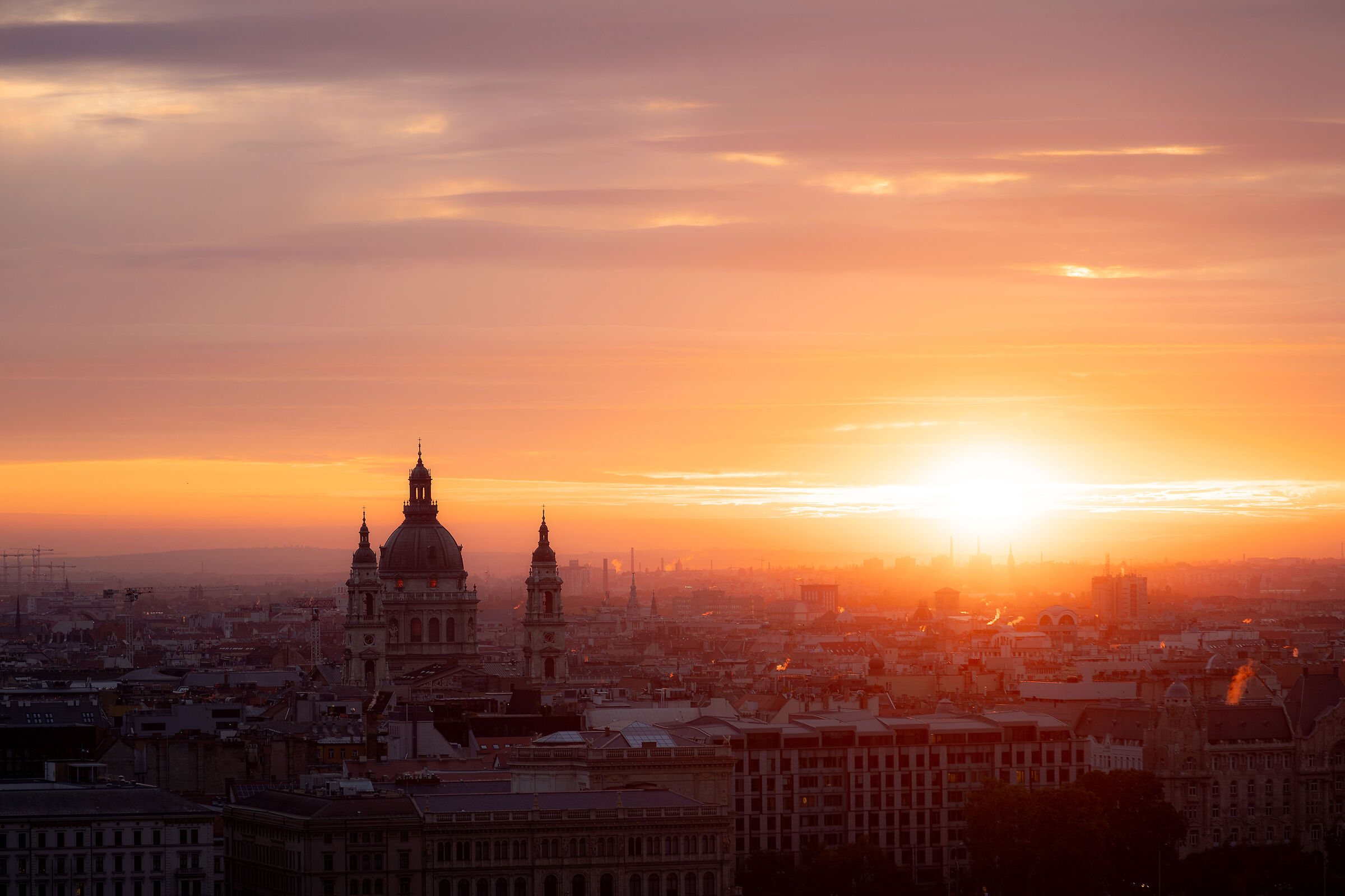 Sunrise over Budapest