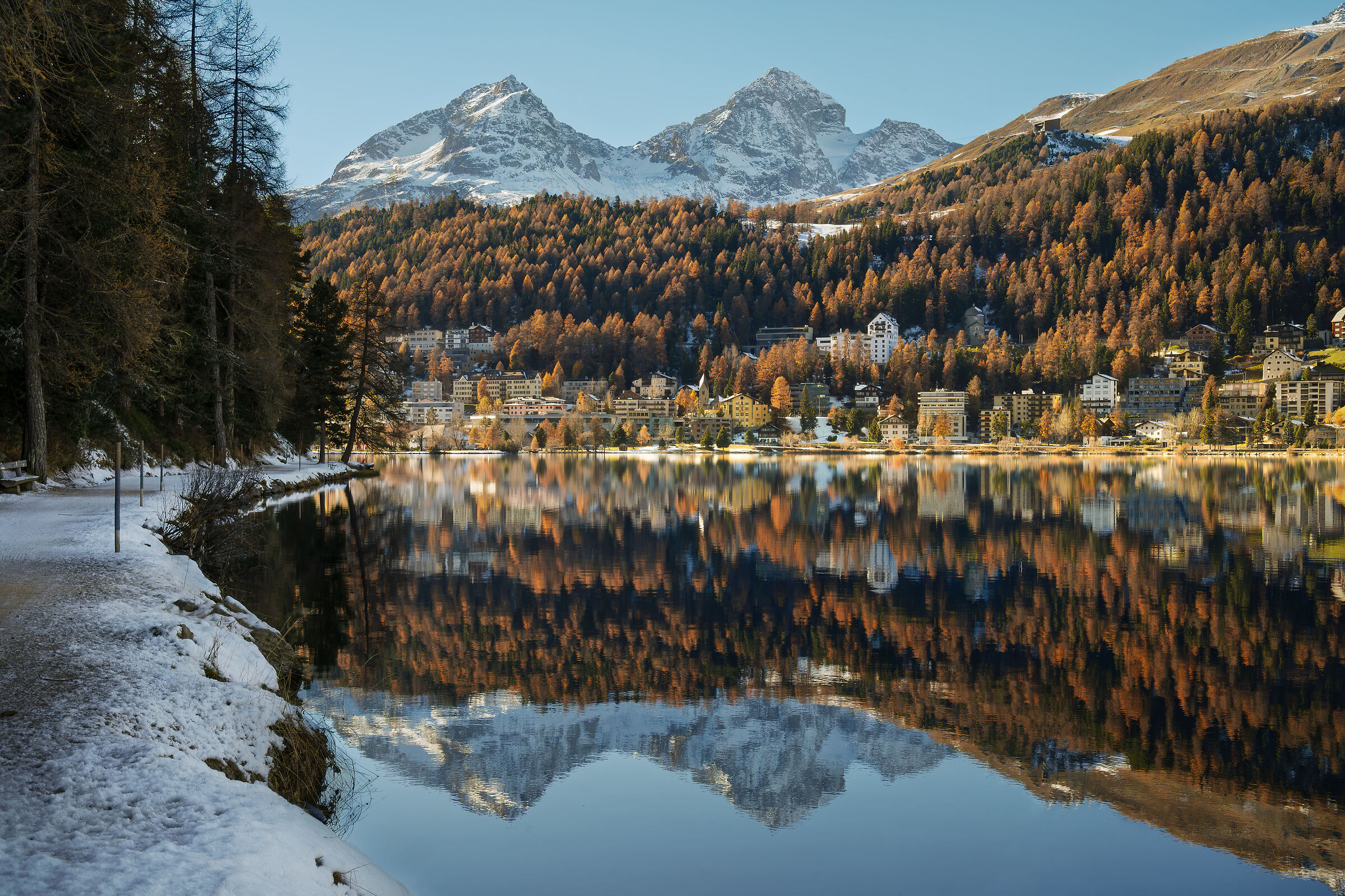 Piz Albana and Piz Julier from St. Moritz CH