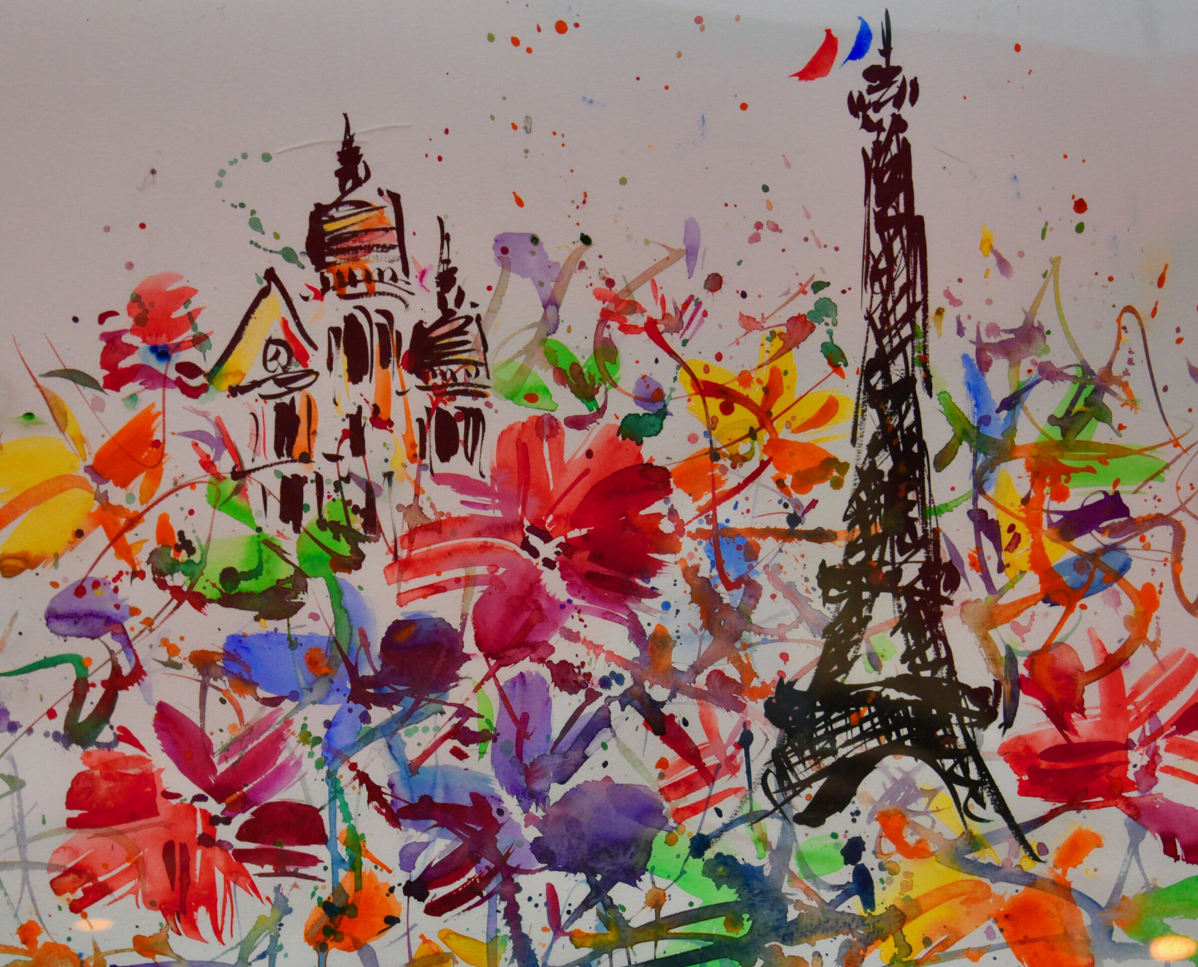 Hand-painted artwork with different colors