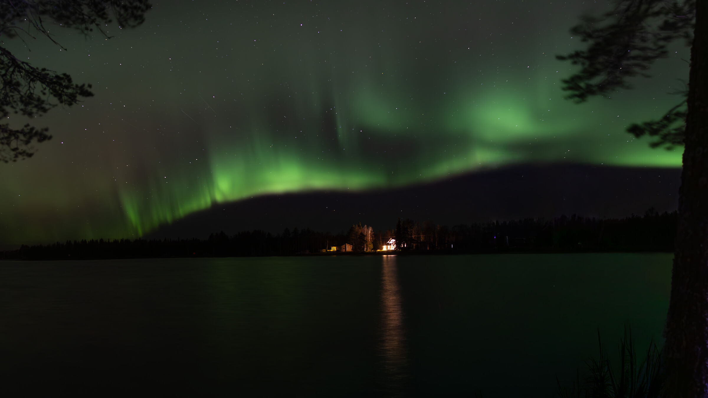 Northern Lights from Norvajarvi Lake 2