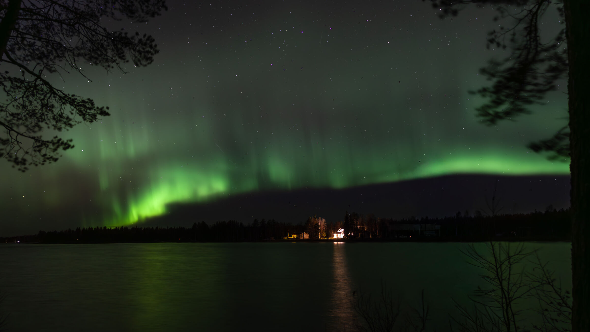 Northern Lights from Norvajarvi Lake 3