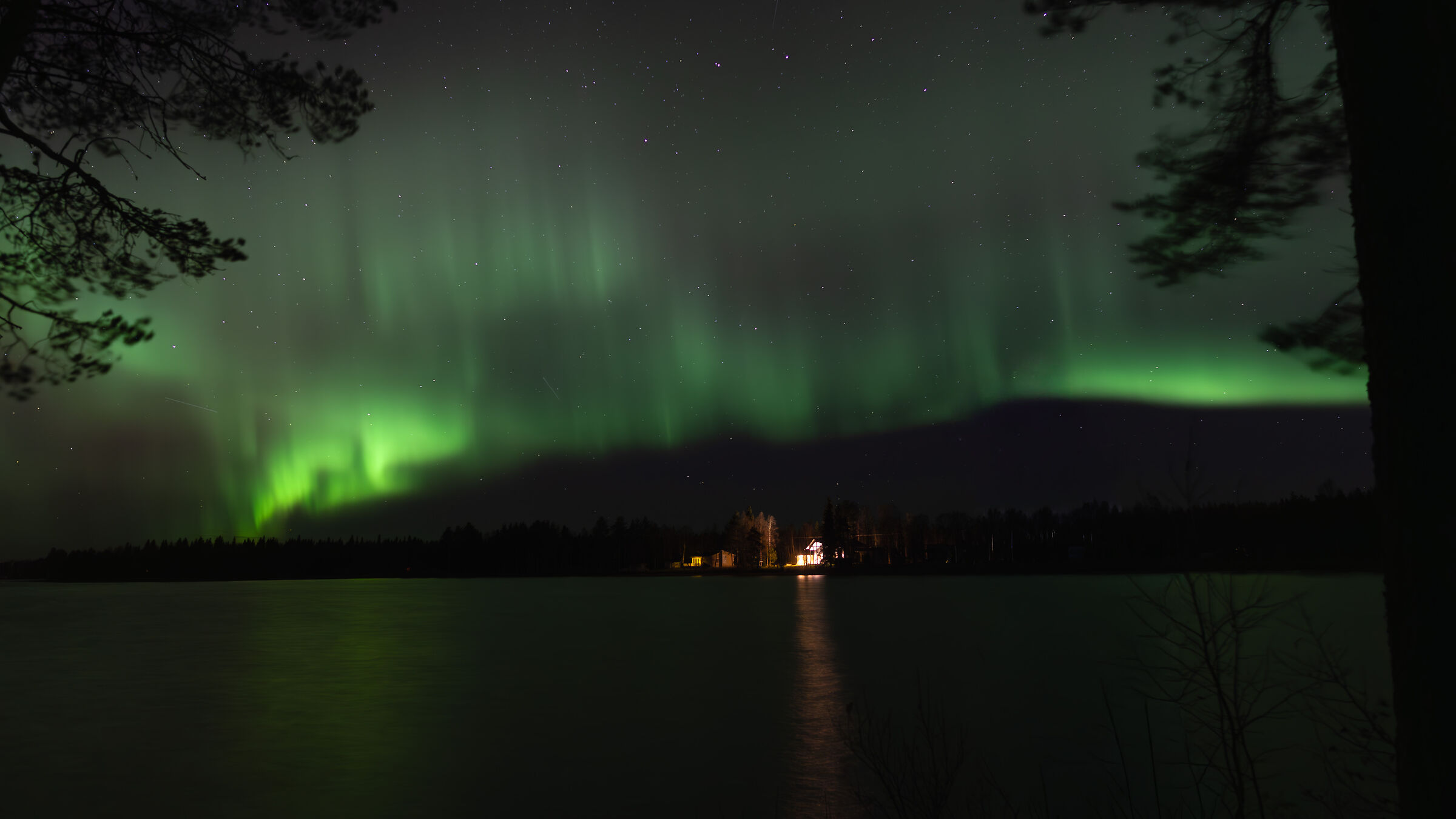Northern Lights from Norvajarvi Lake 4