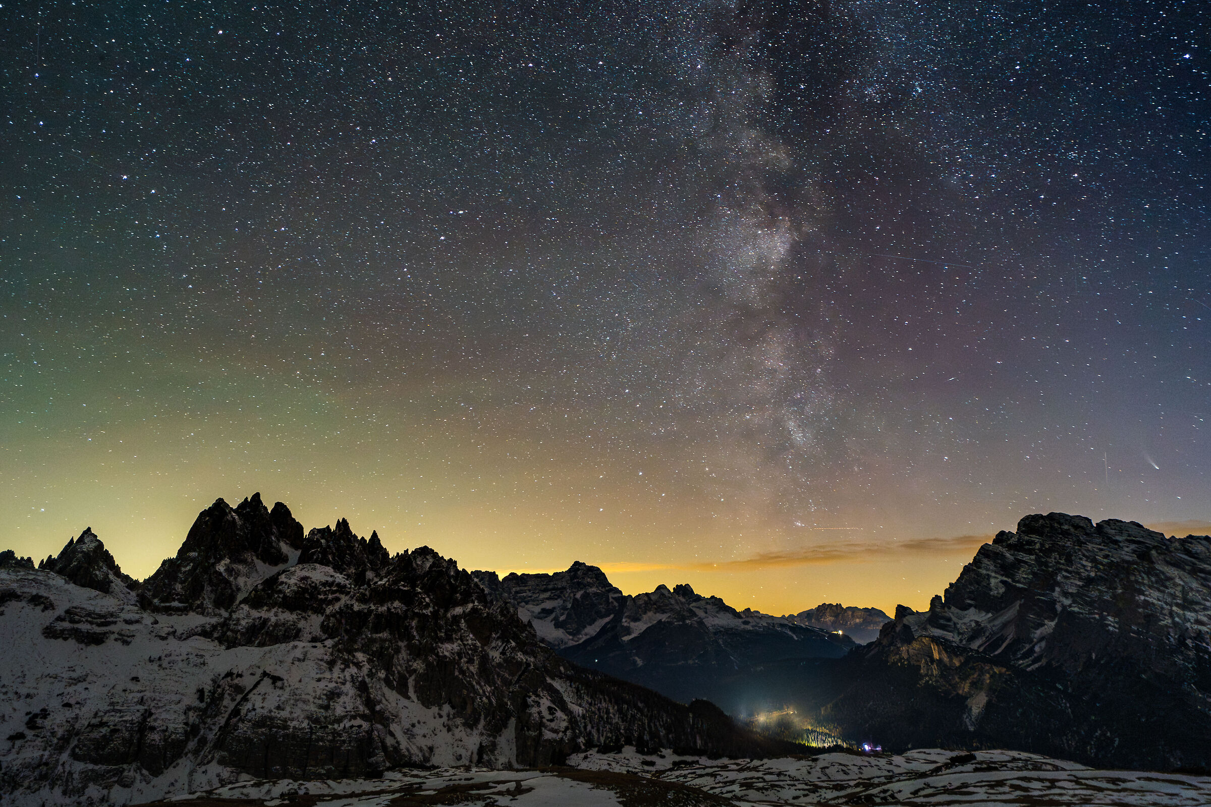 Stelle di novembre, tra i Cadini ed il Cristallo