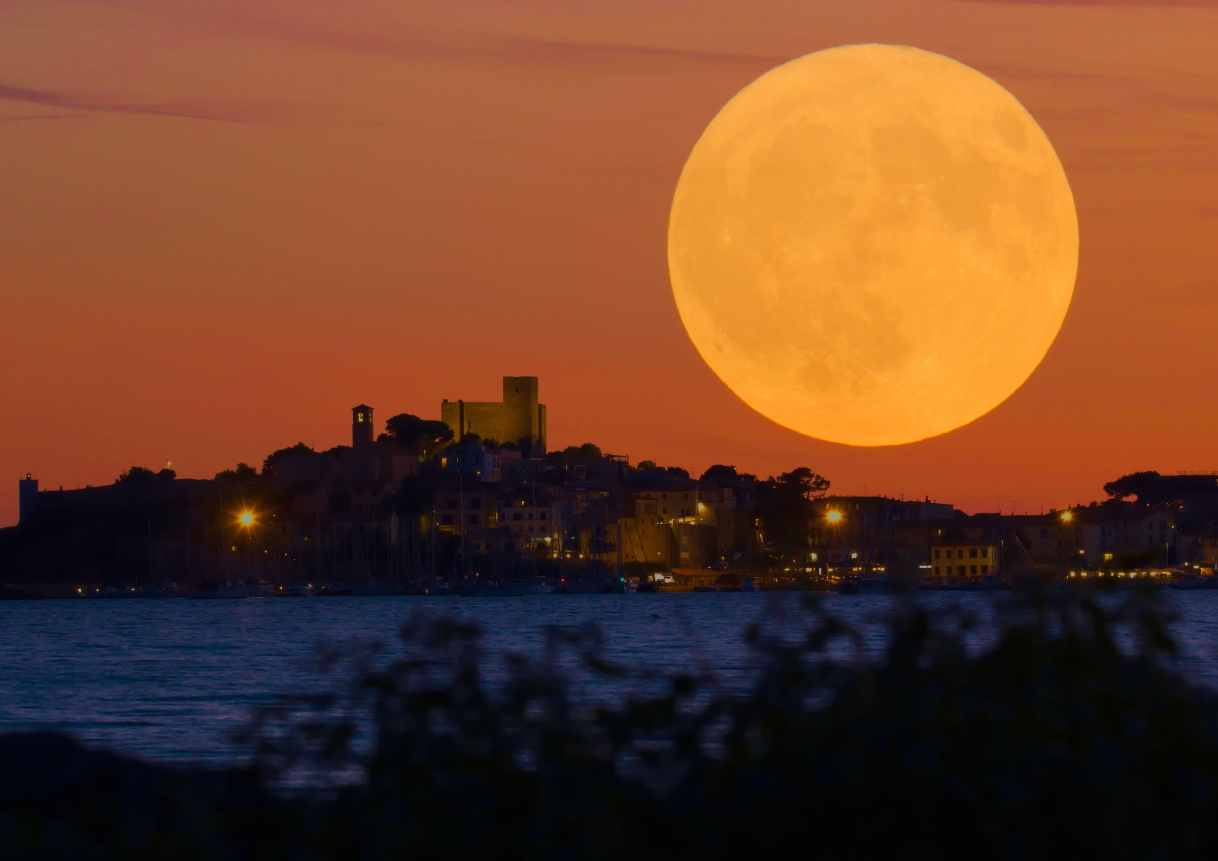 Talamone under the moon