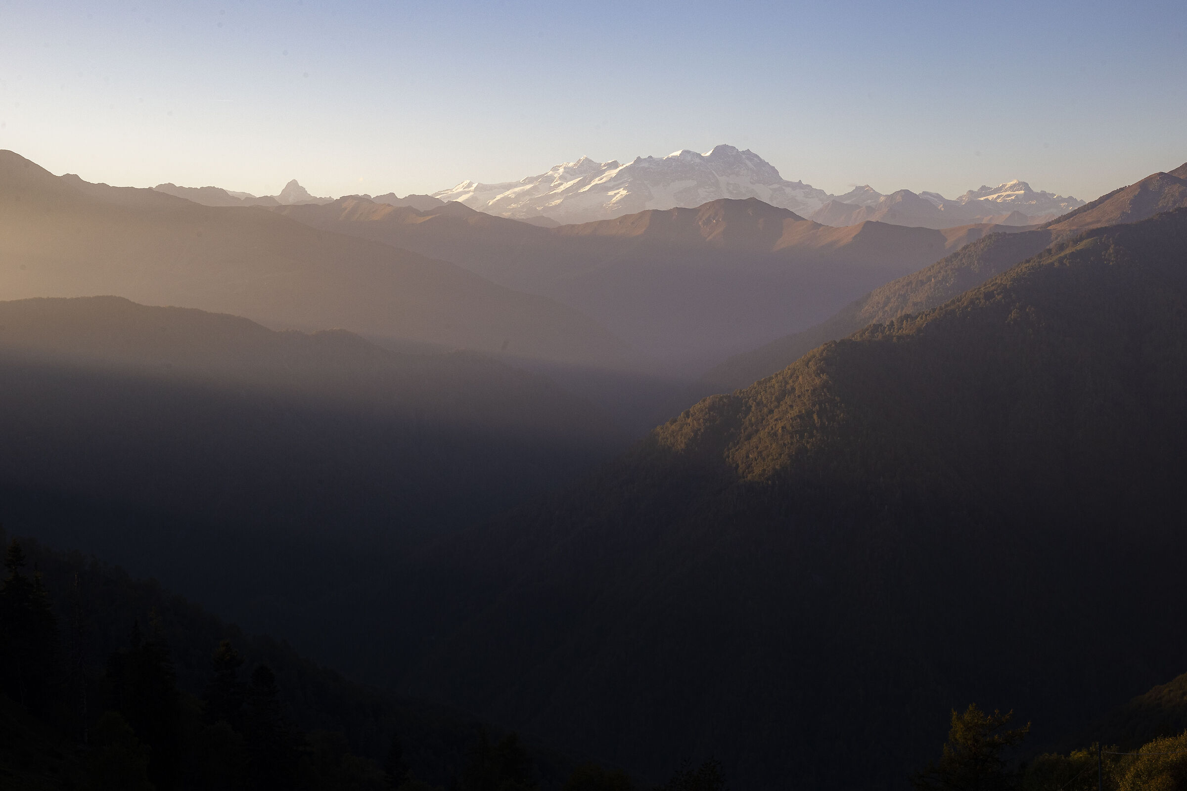 Il profilo del Monte Rosa