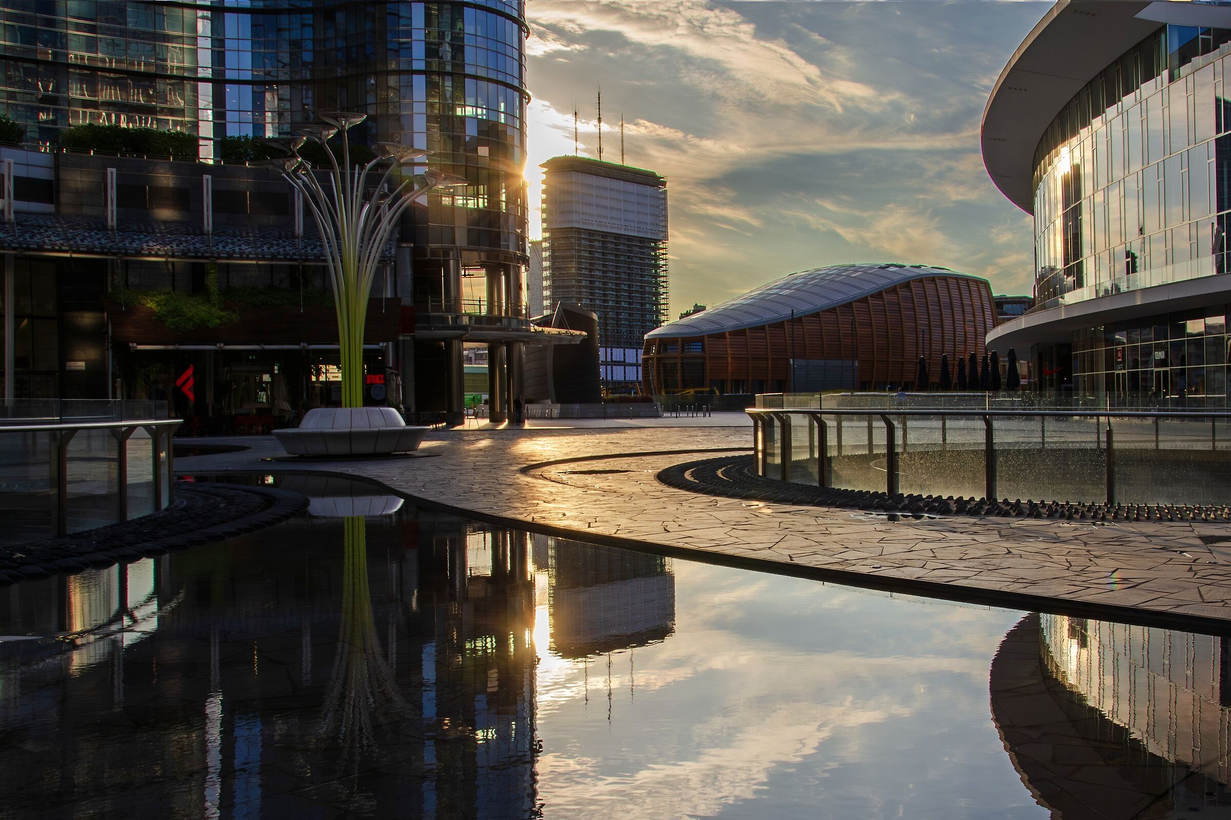 Sunrise over the square