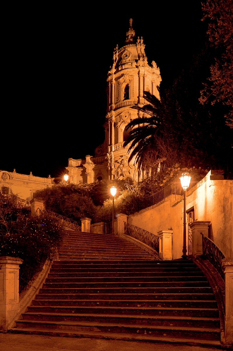 Modica - Night of the Cathedral of St. Giorgio