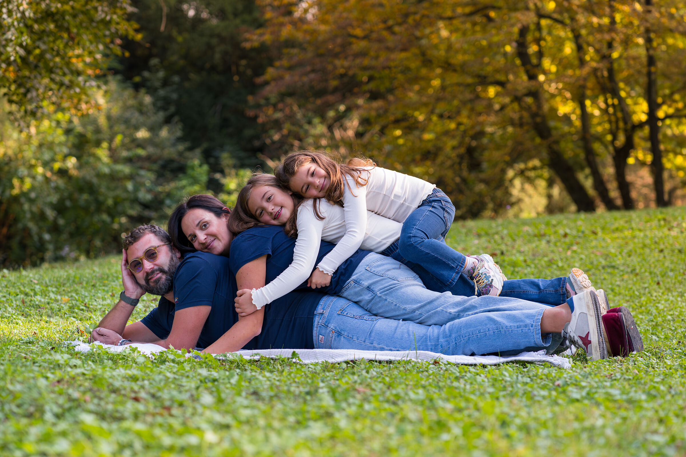 Happy family at the park