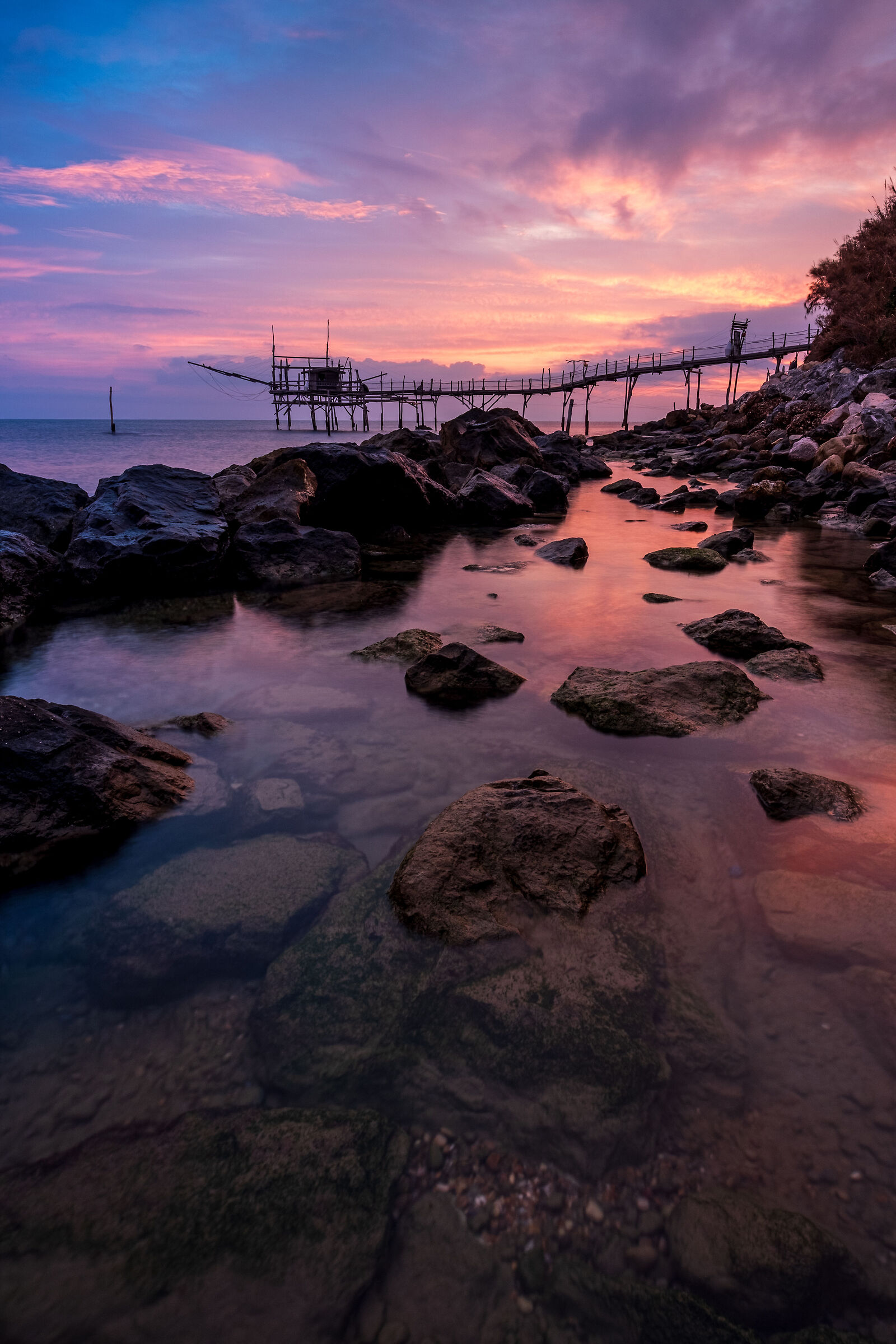 The magical colors of autumn sunrise