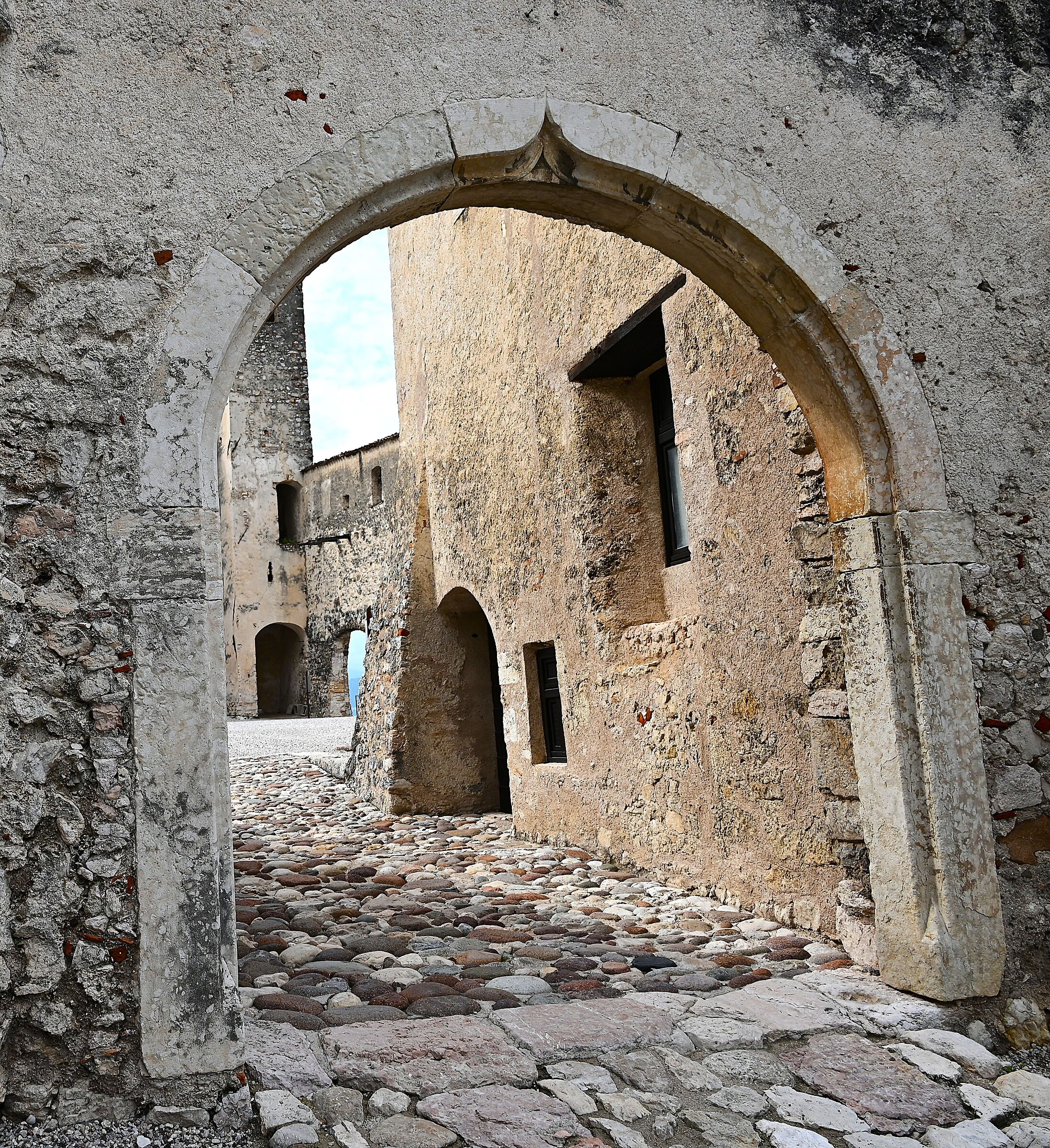 A glimpse of the interior of Castel Beseno.