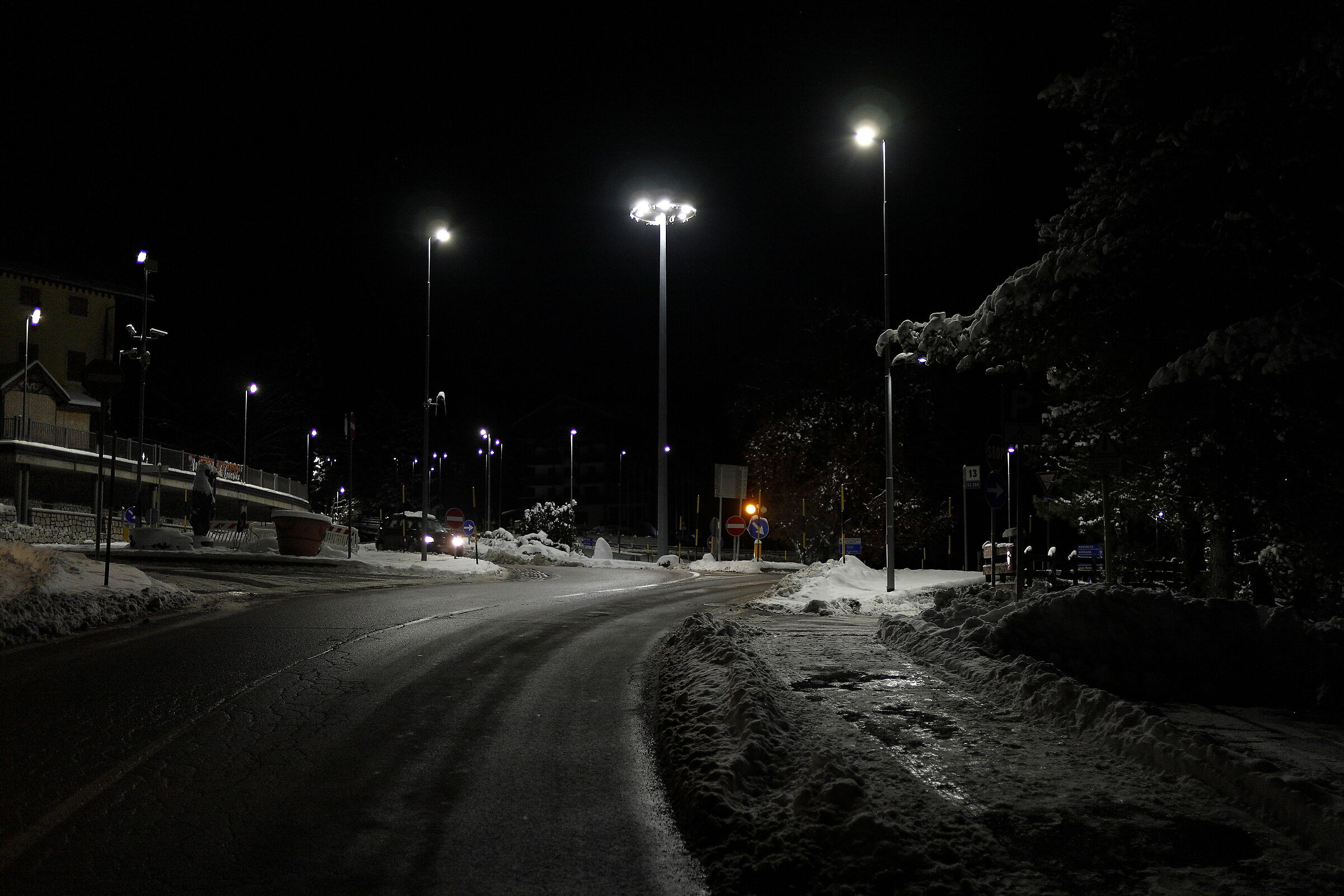 Passando, di sera, a Folgaria...