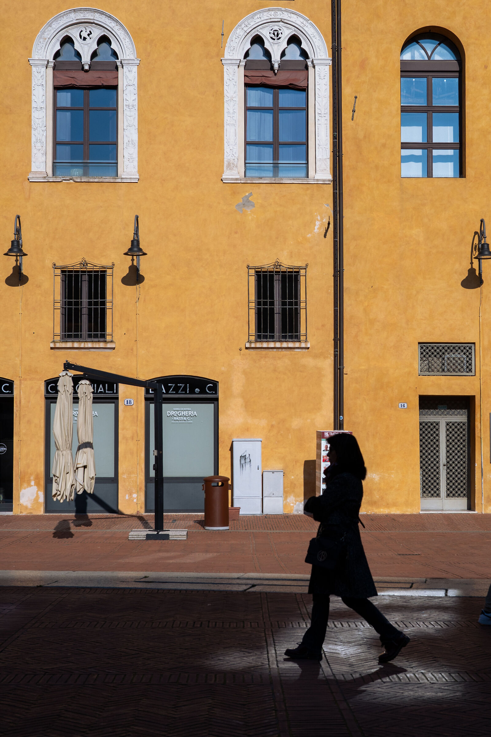 Walking through the center