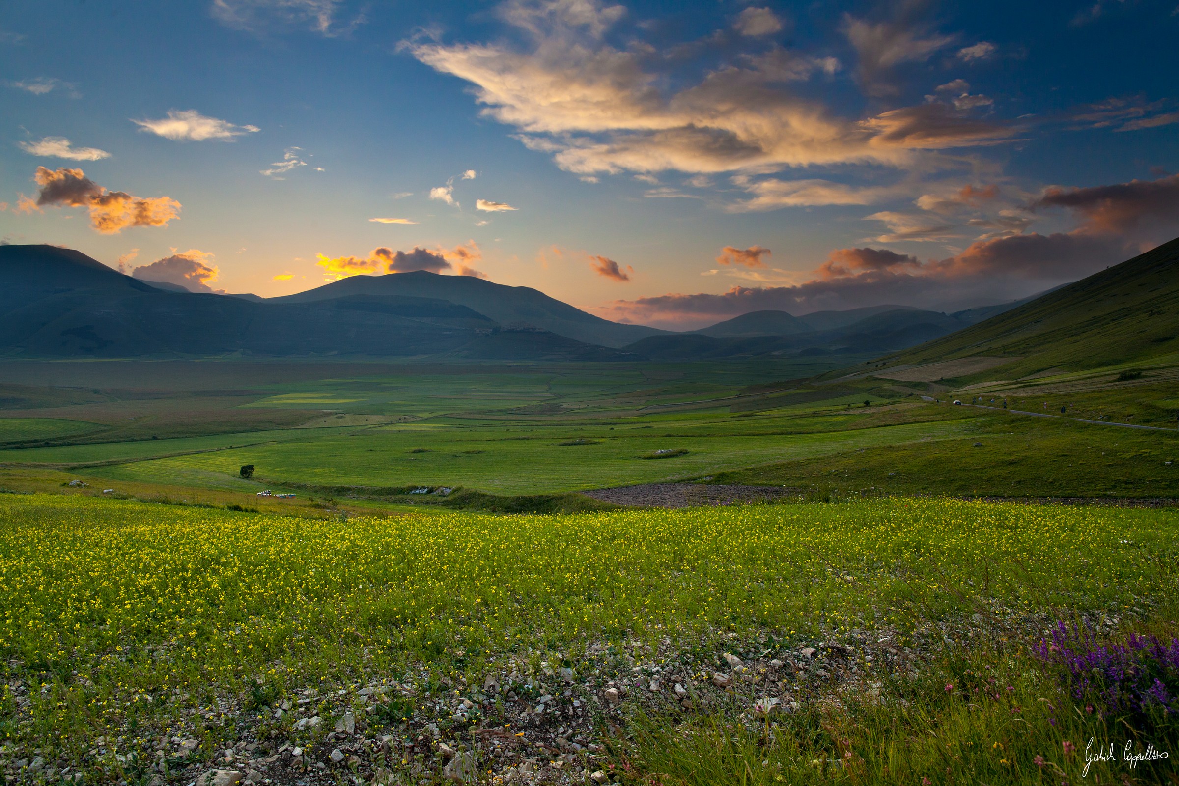 Tramonto sulla piana