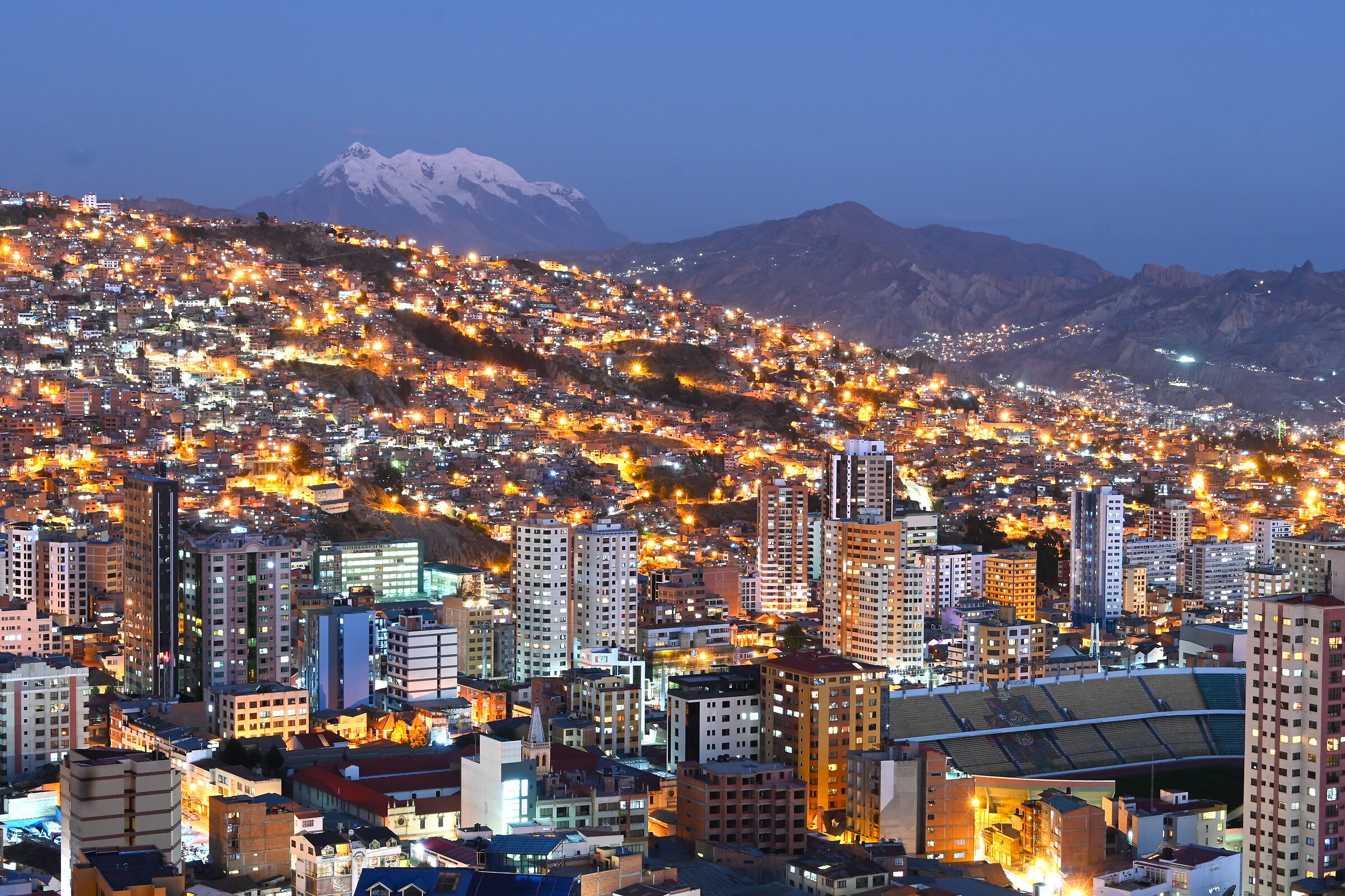 La Paz in the evening