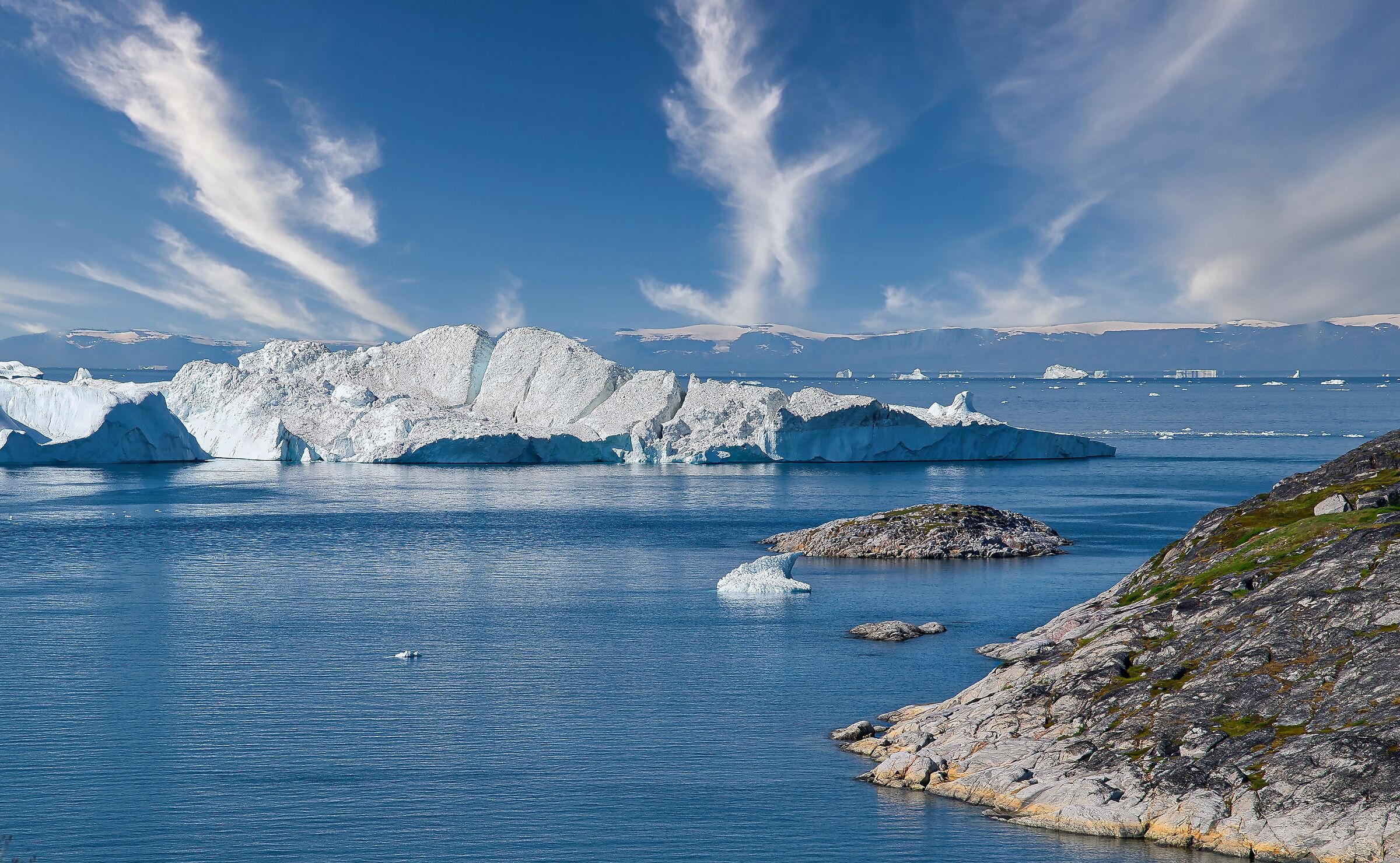 Deep blue of the Arctic sea
