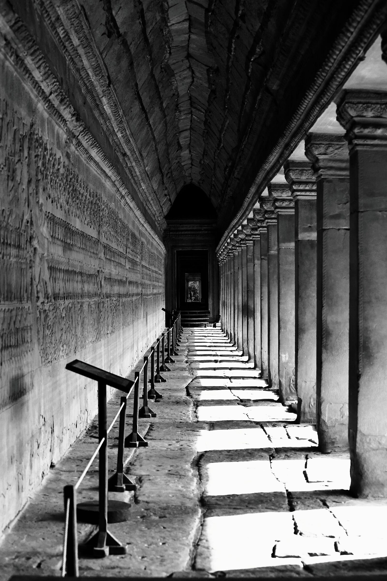 The corridors of Angkor Wat
