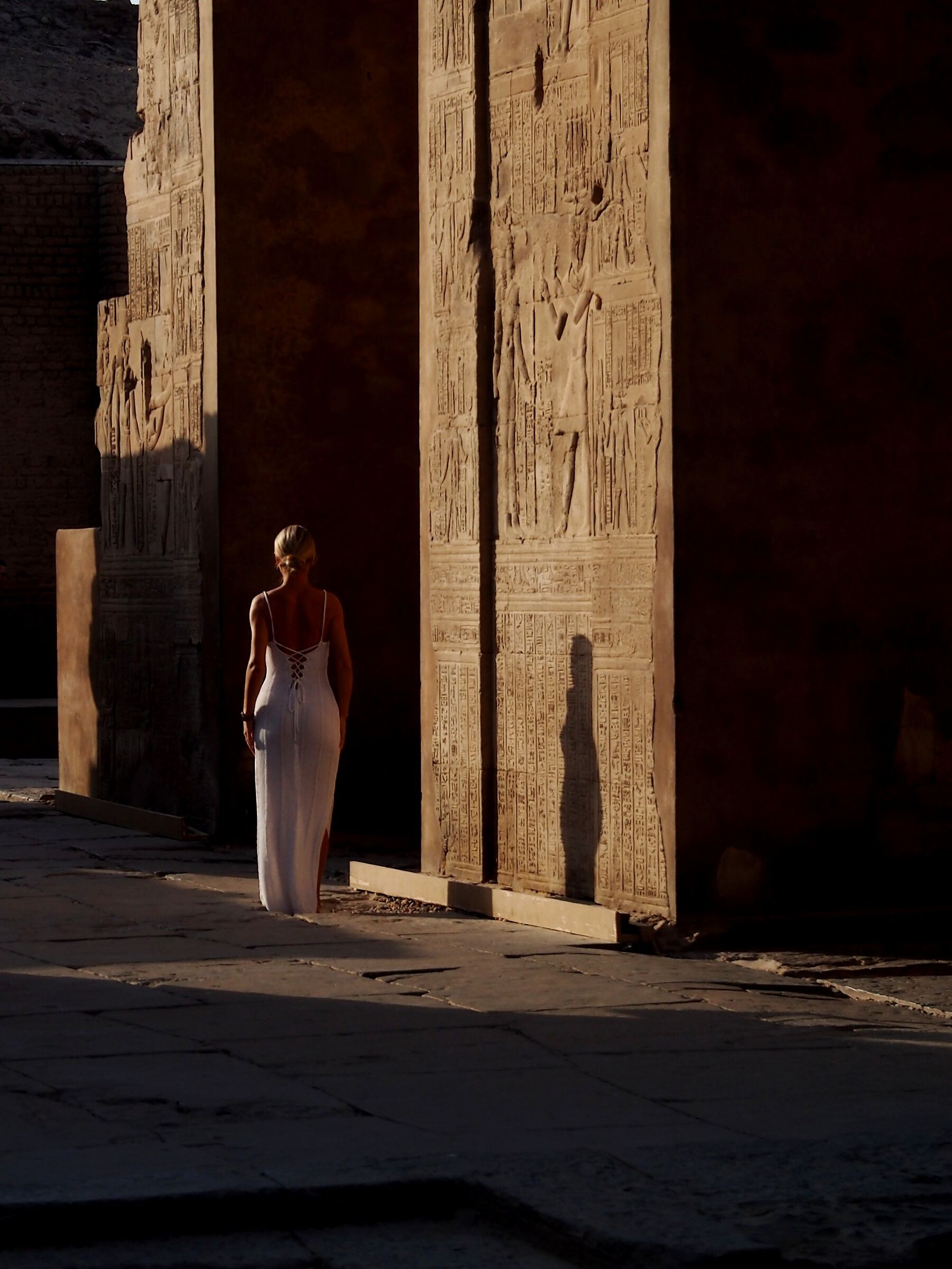 Lights and shadows in the temple of Kom Ombo