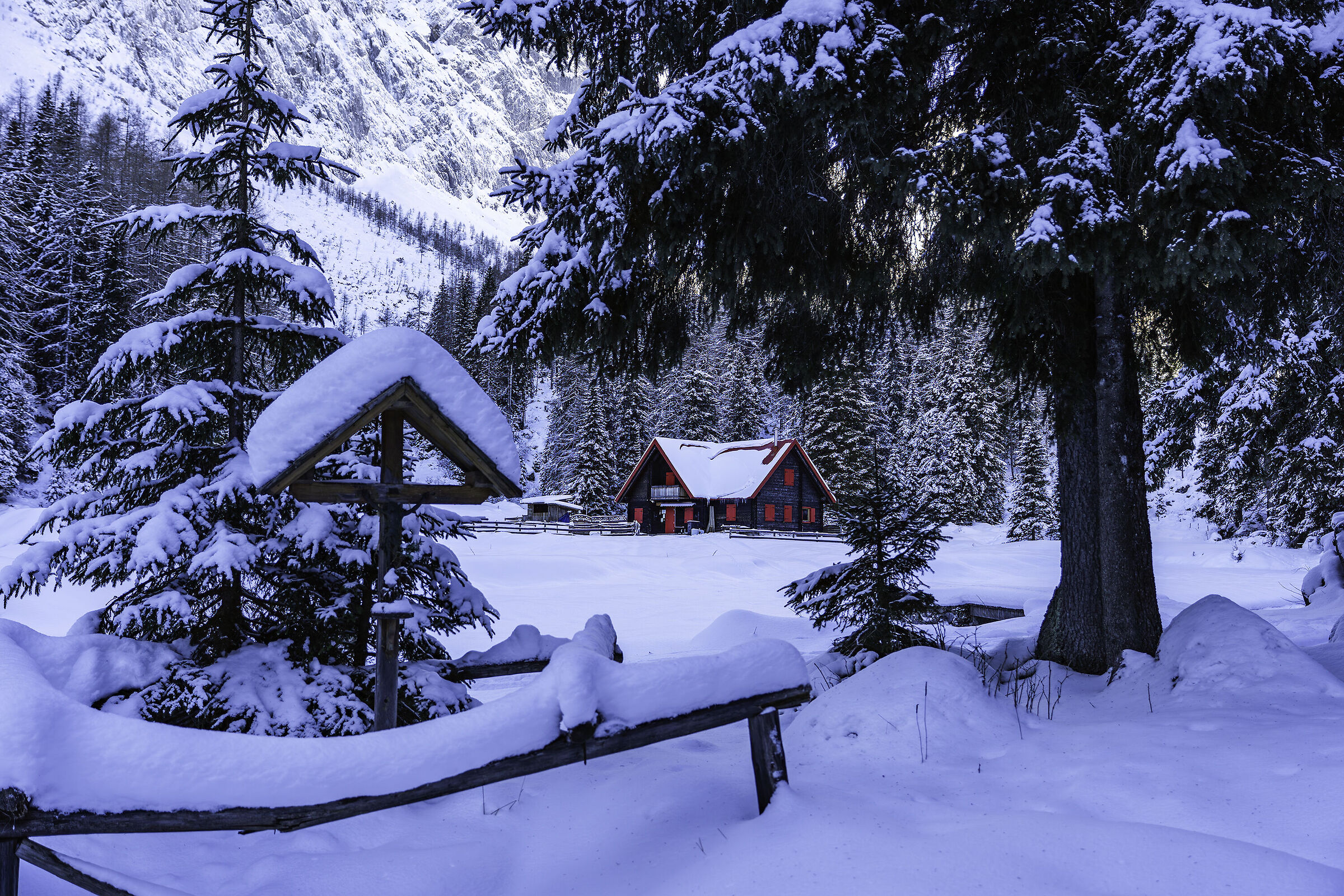The cottage in the woods, Winkel hut Carnic Alps