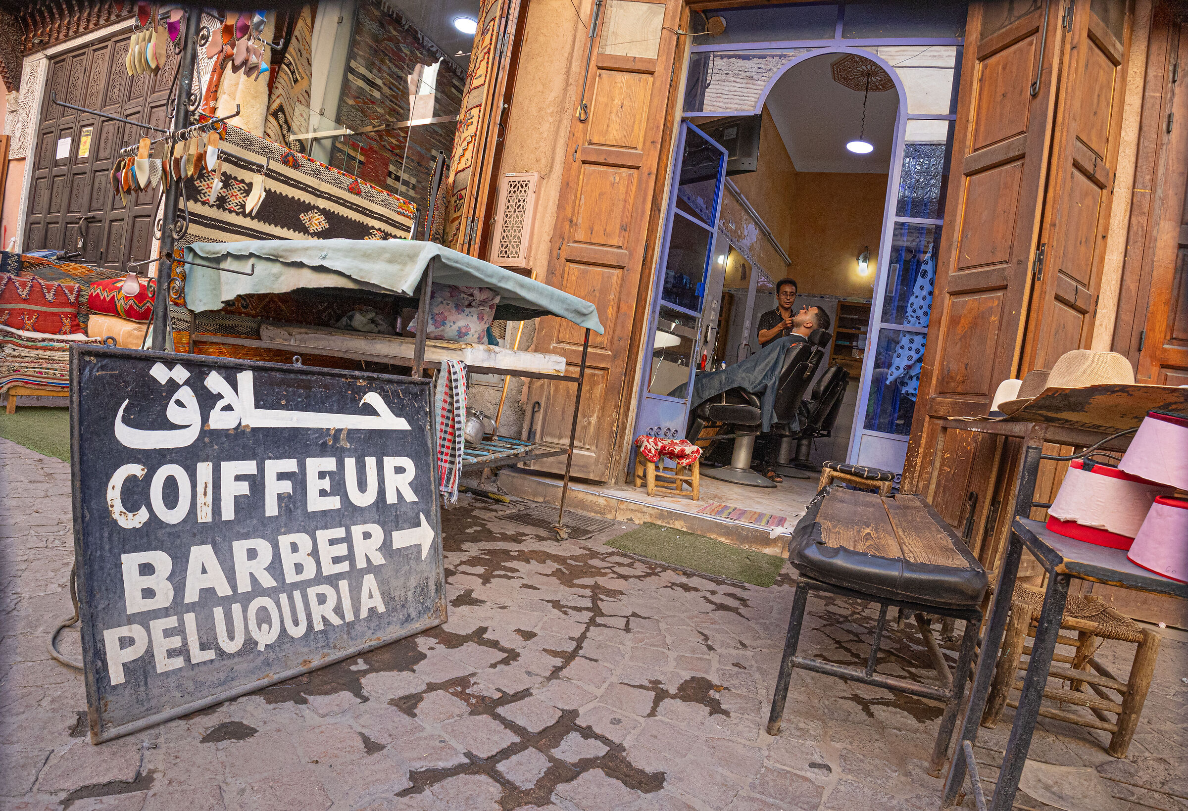 Marrakesh - Barber in the Medina