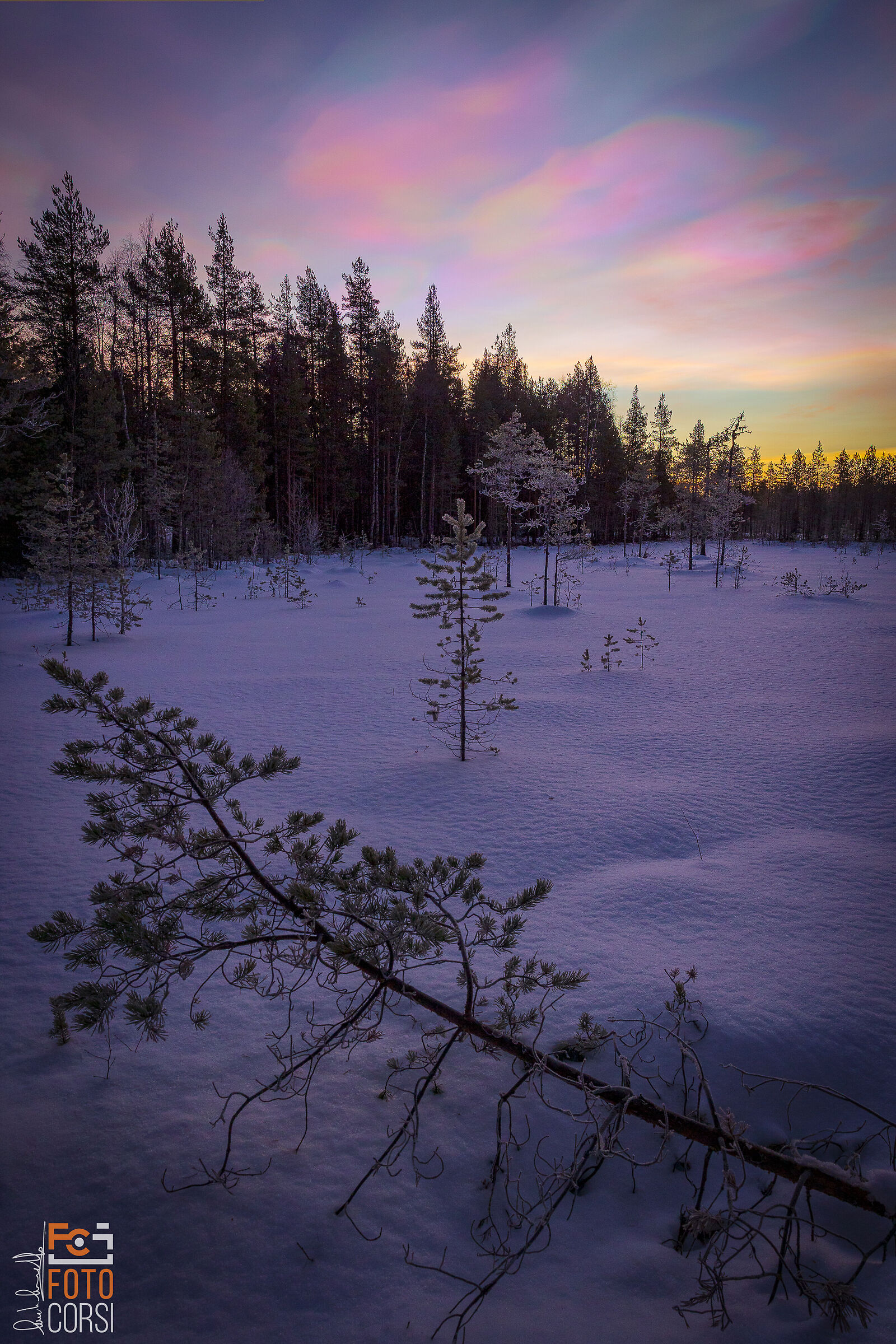 Iridescent clouds