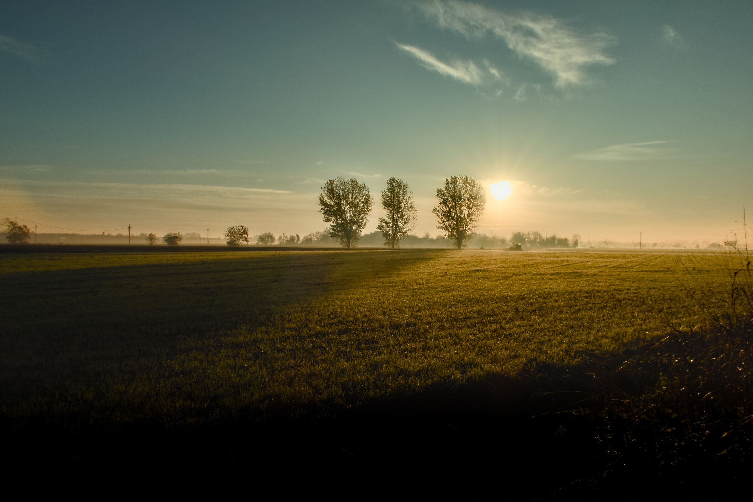 Sunrise in the Mantuan countryside