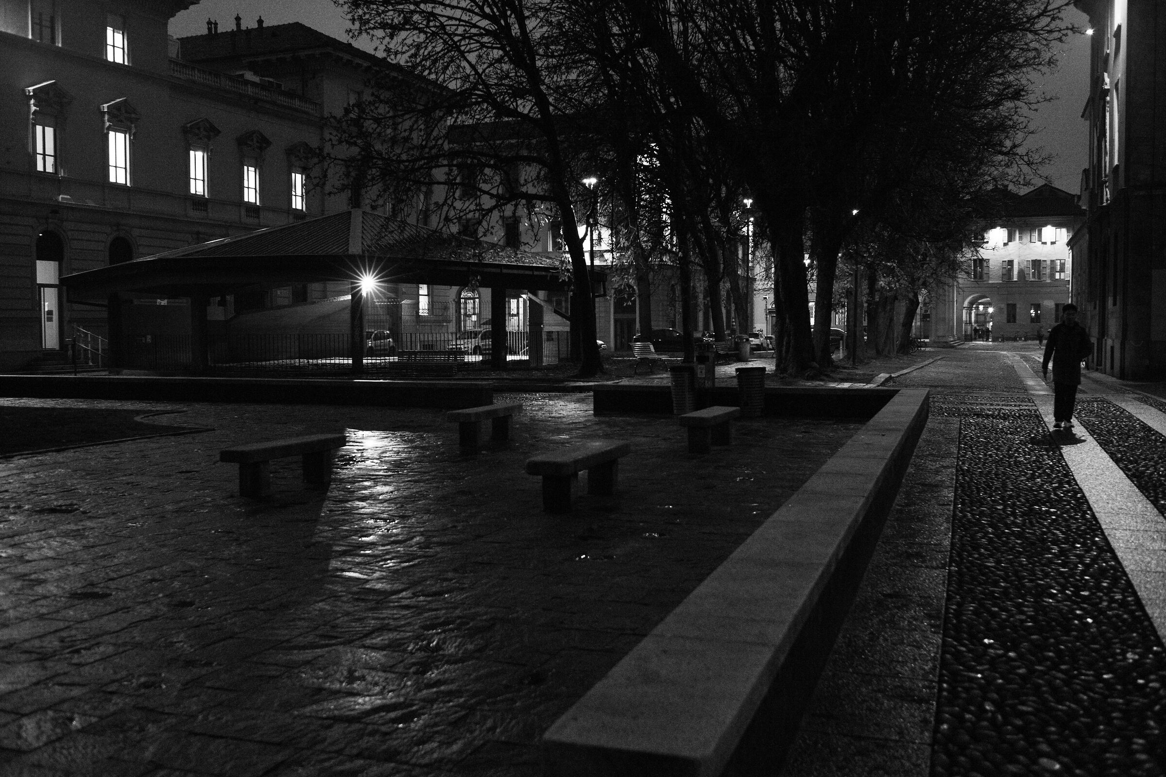 Serata umida in Piazzetta