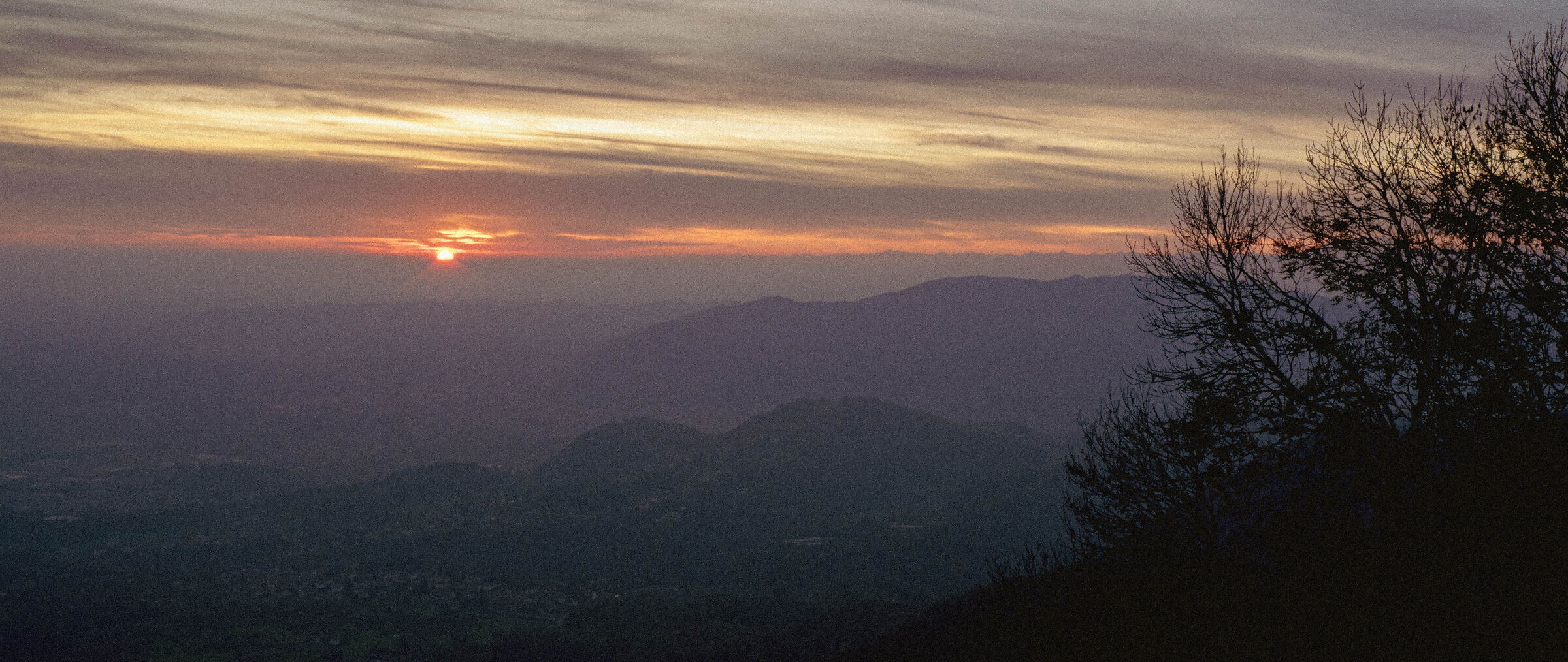 Un timido tramonto