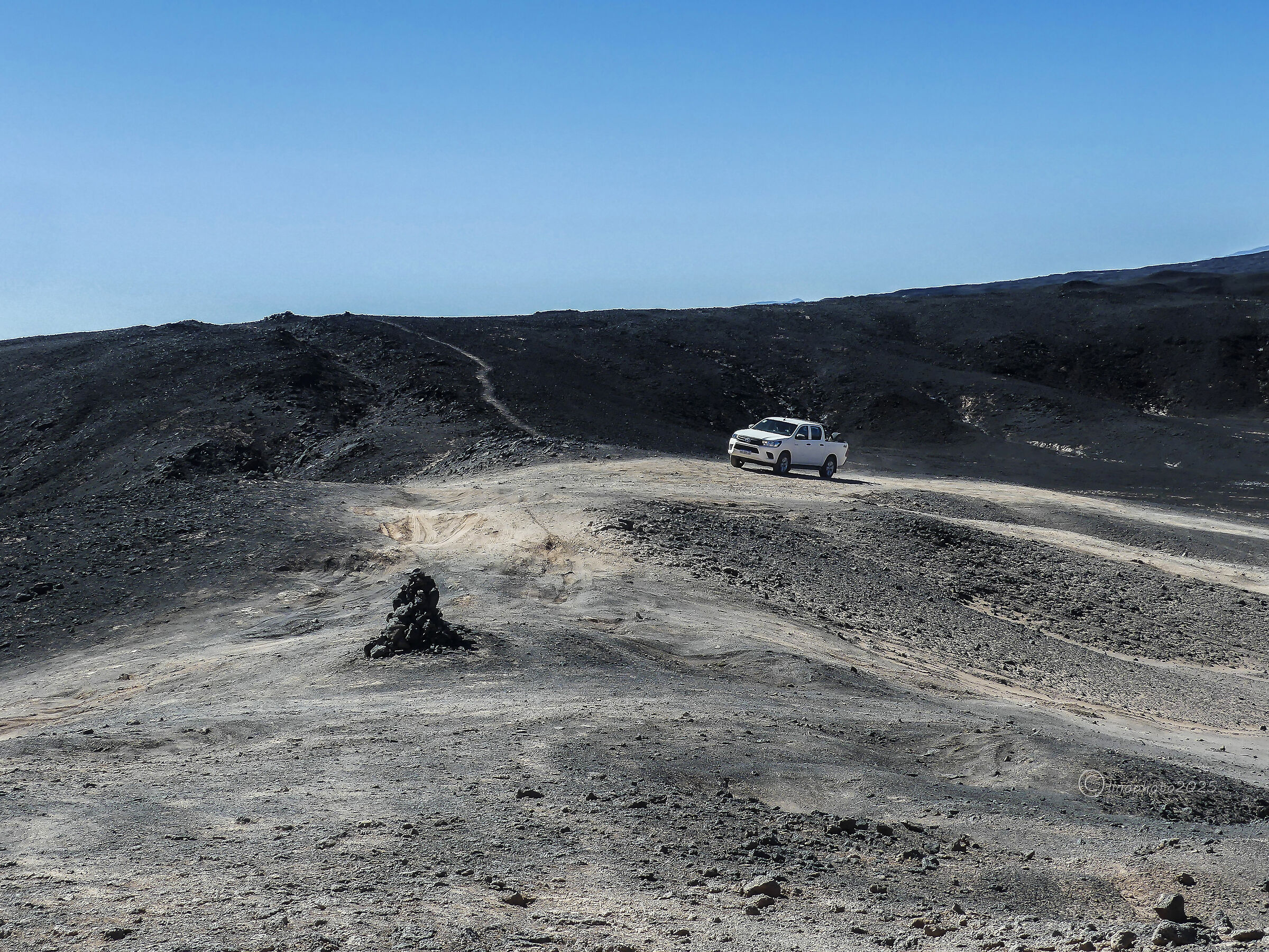 Moving in a lava field