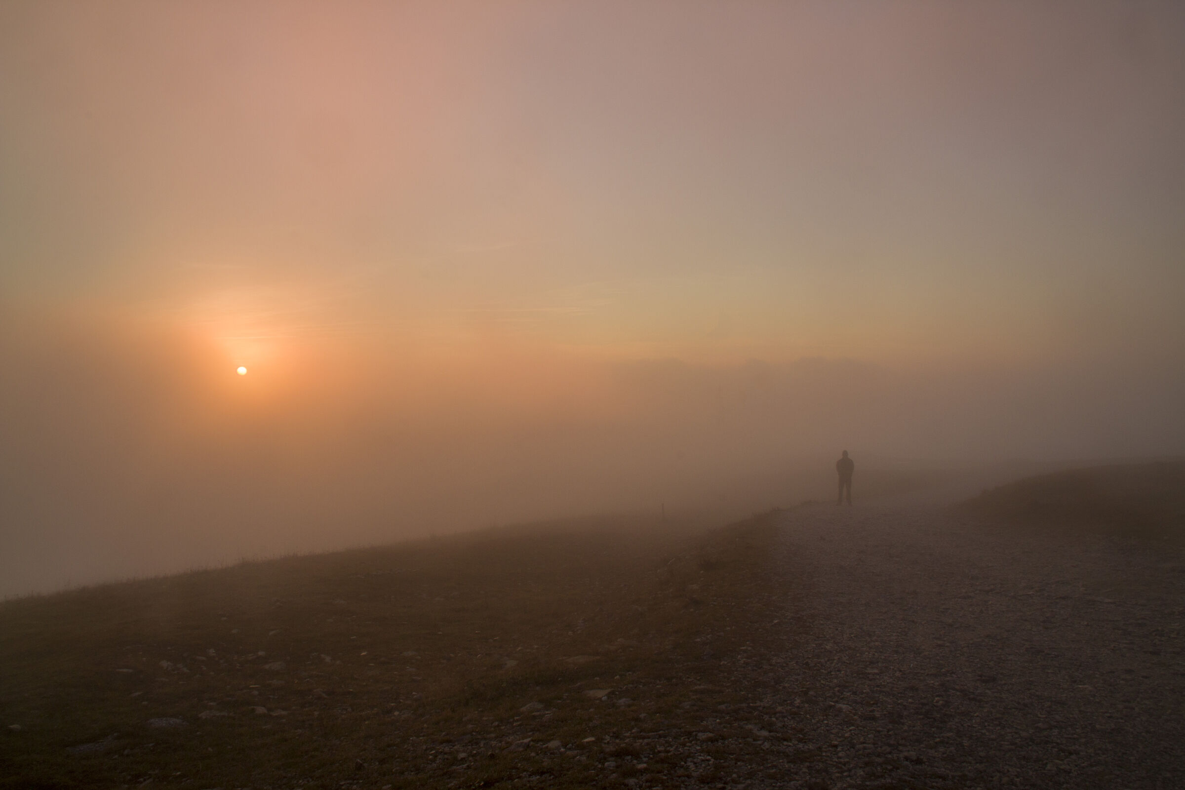 Monte Pizzoc, mattina presto