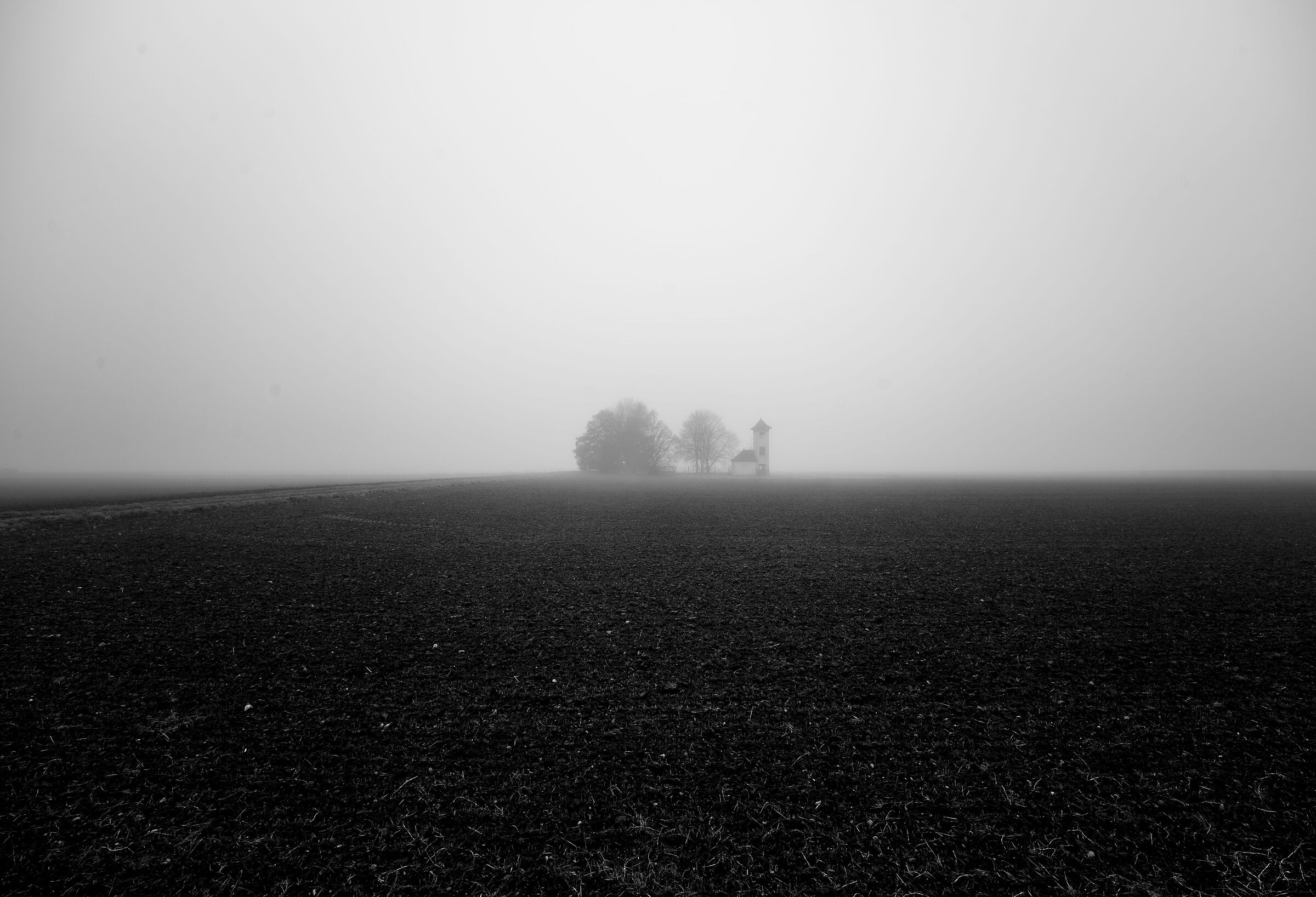 The little church in the fog