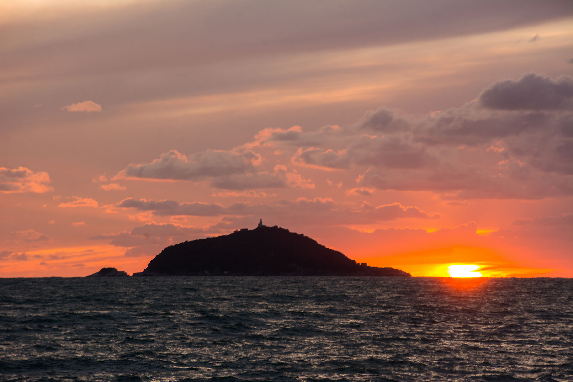 Sunset on the island of Tinos