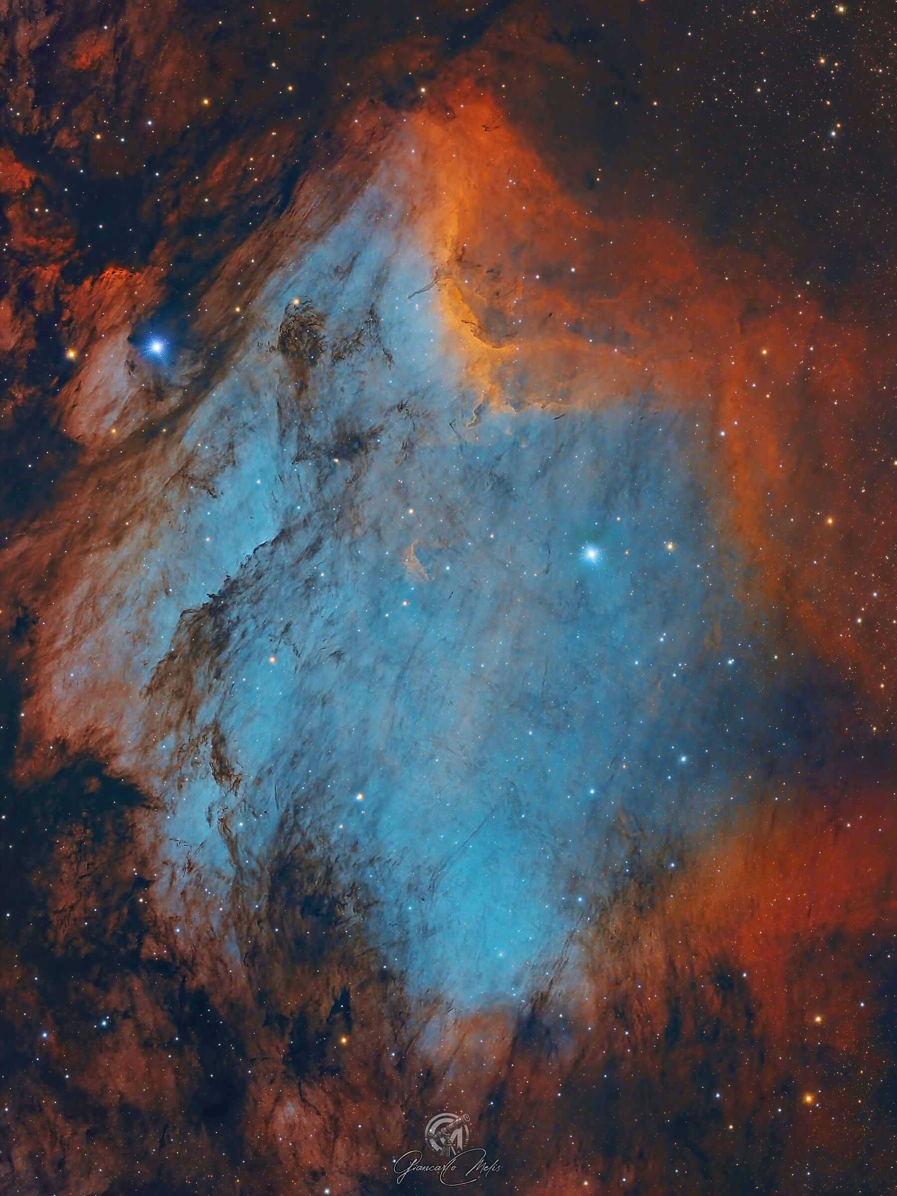Pelican Nebula (IC 5070) in narrowband